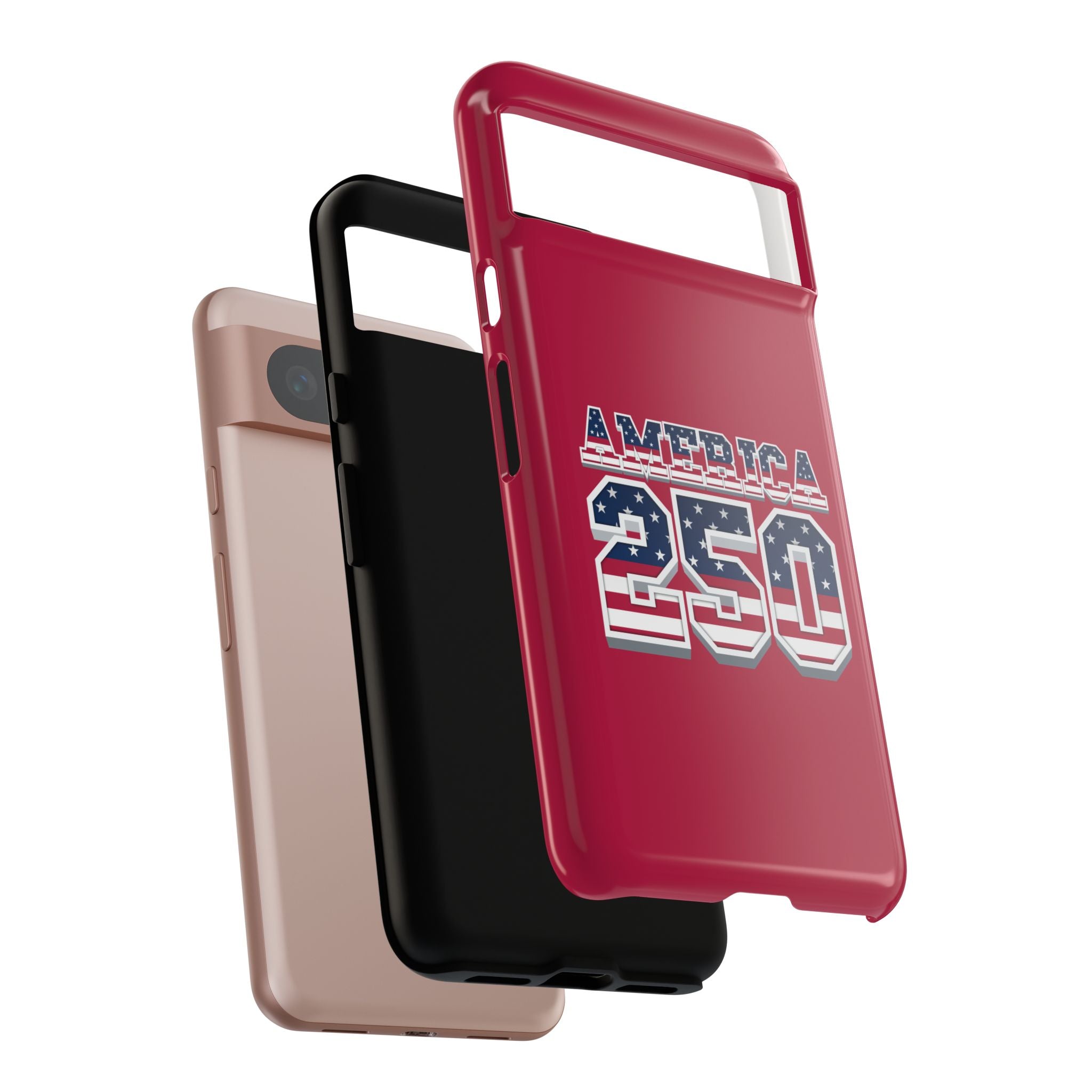 RED America250 Phone Case — Patriotic USA Flag Design