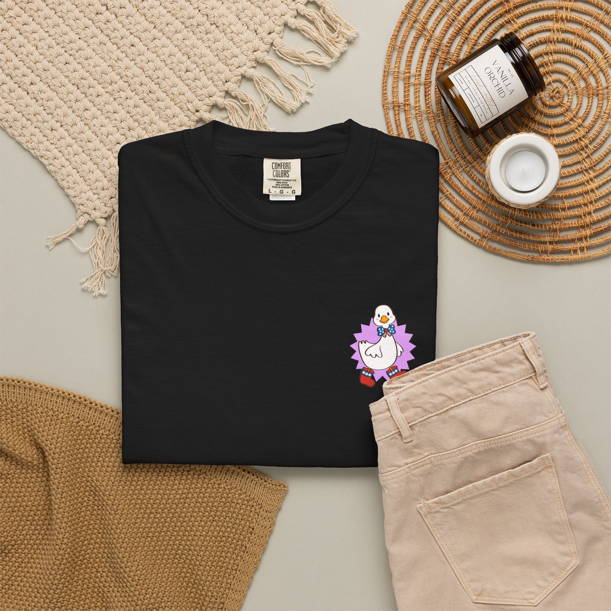 Lilac Patriot Duck Graphic Tee