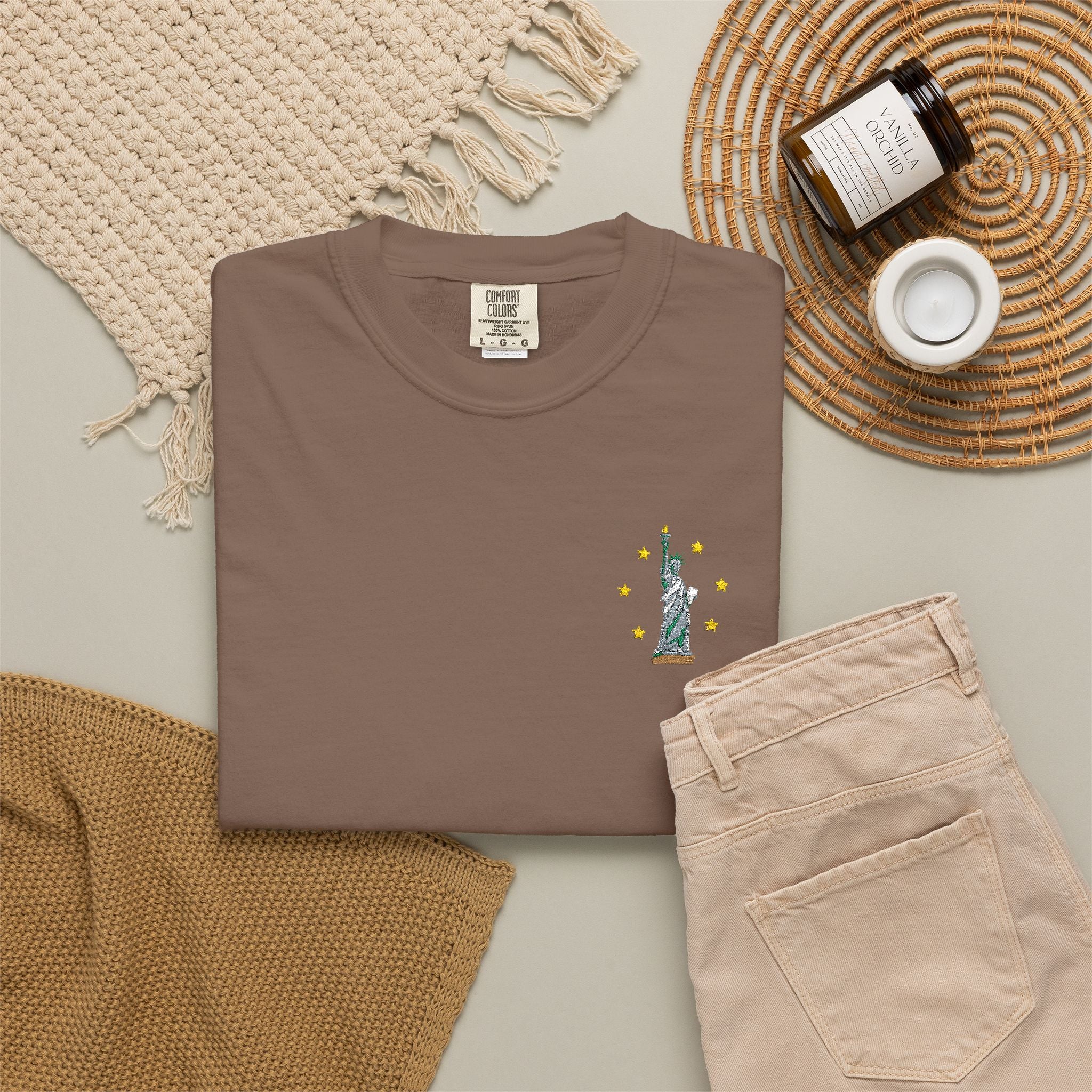 Give me Liberty - Embroidered T-Shirt