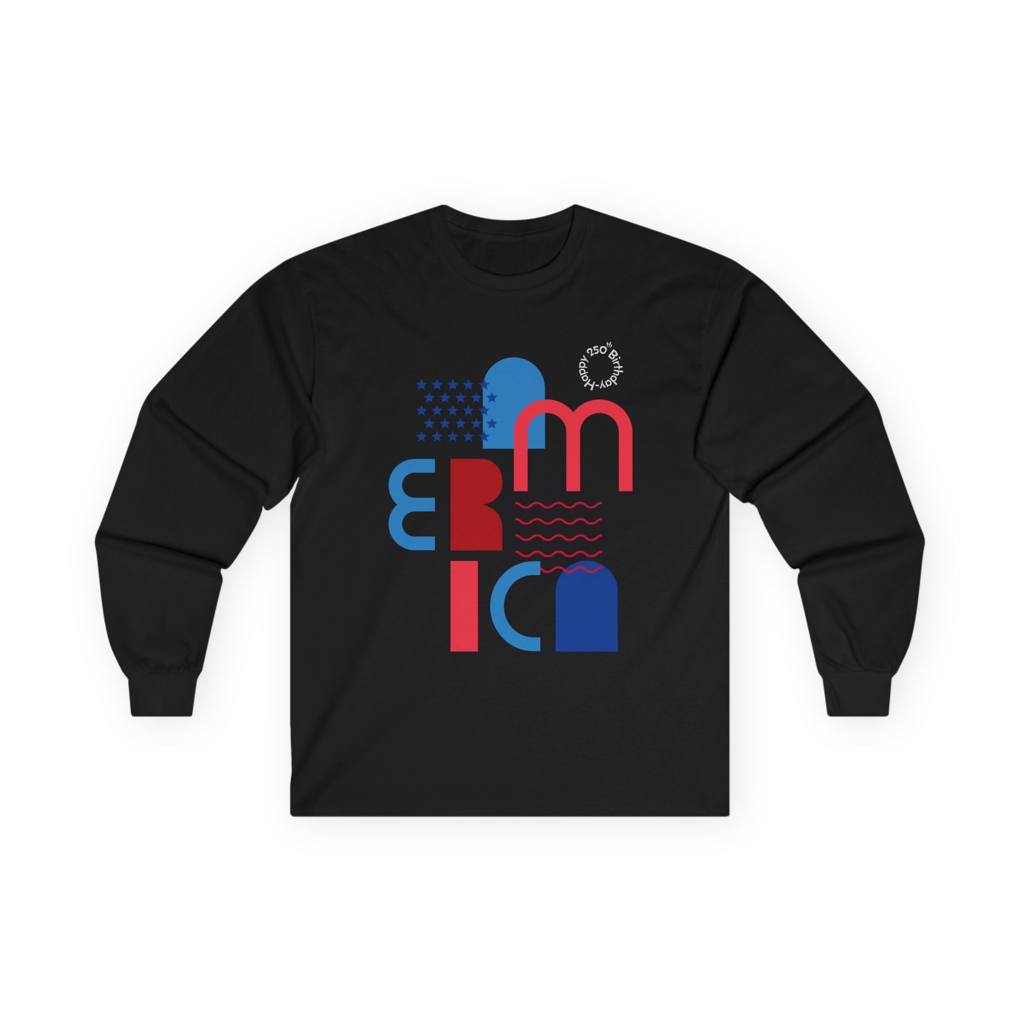 America Abstract Long Sleeve Tee