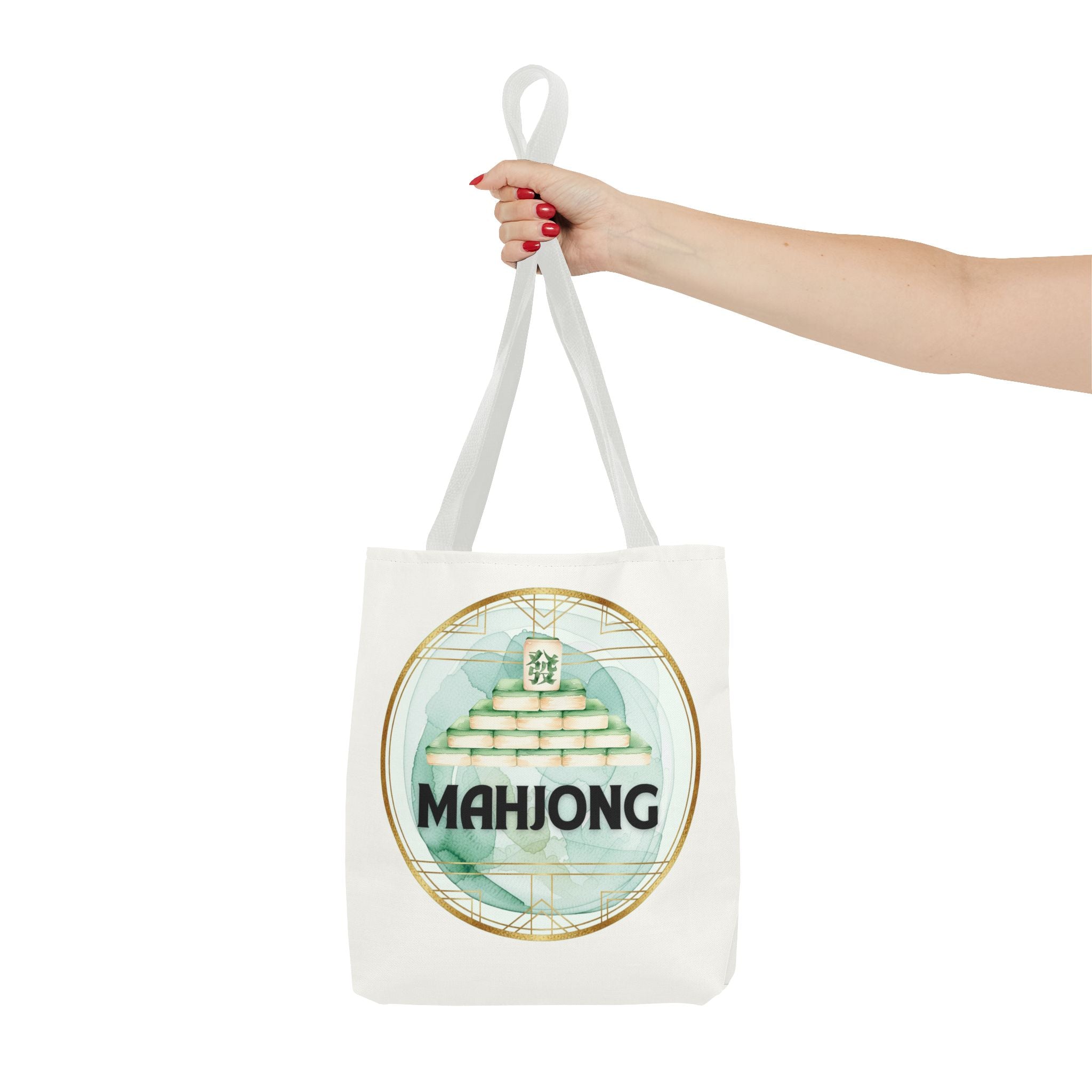 Mahjong Tote Bag — Mahjong Tile Pyramid Canvas Tote for Game Lovers