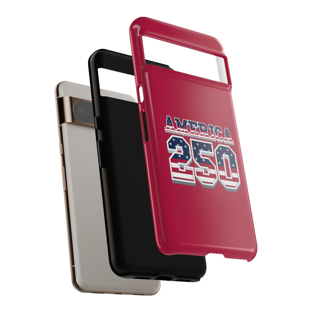 RED America250 Phone Case — Patriotic USA Flag Design