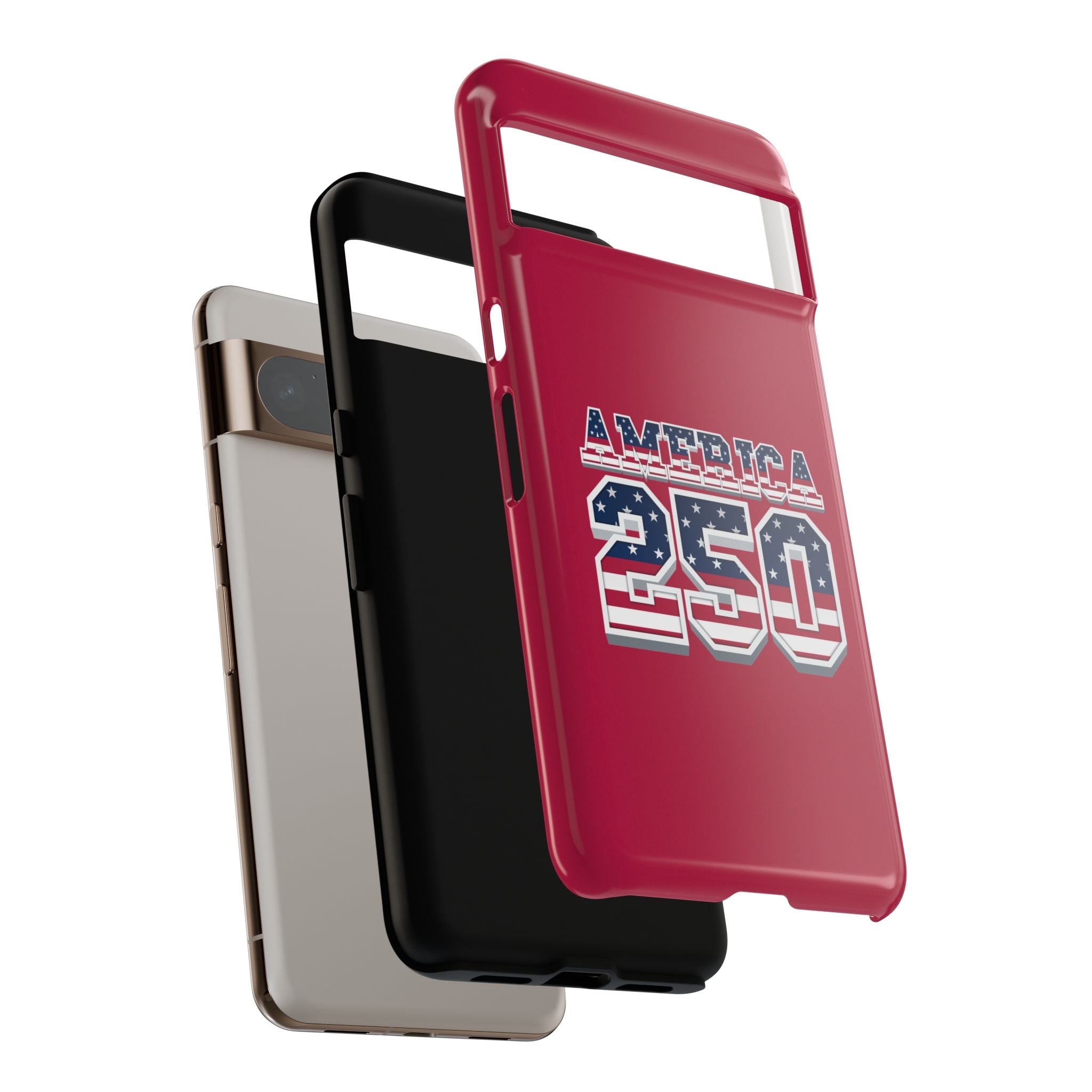 RED America250 Phone Case — Patriotic USA Flag Design