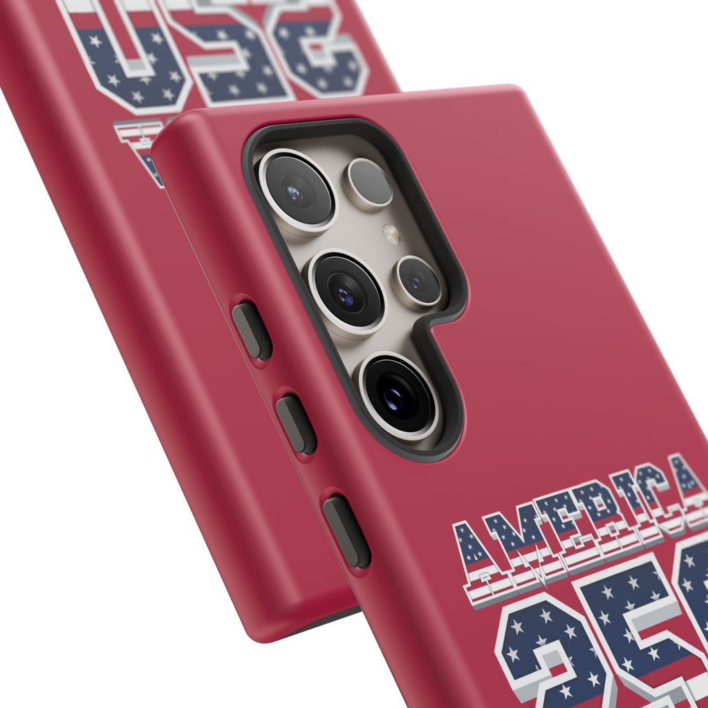 RED America250 Phone Case — Patriotic USA Flag Design