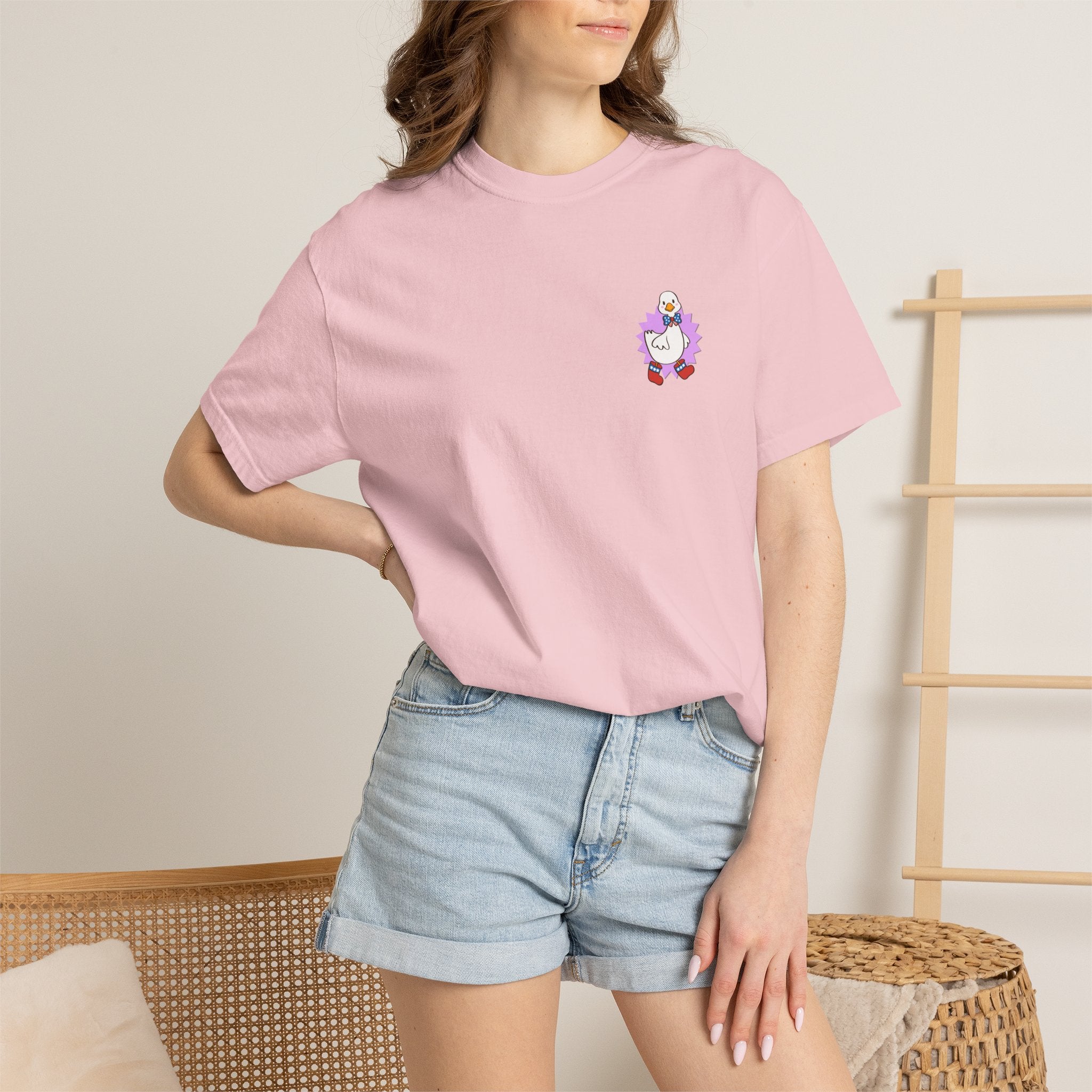 Lilac Patriot Duck Graphic Tee