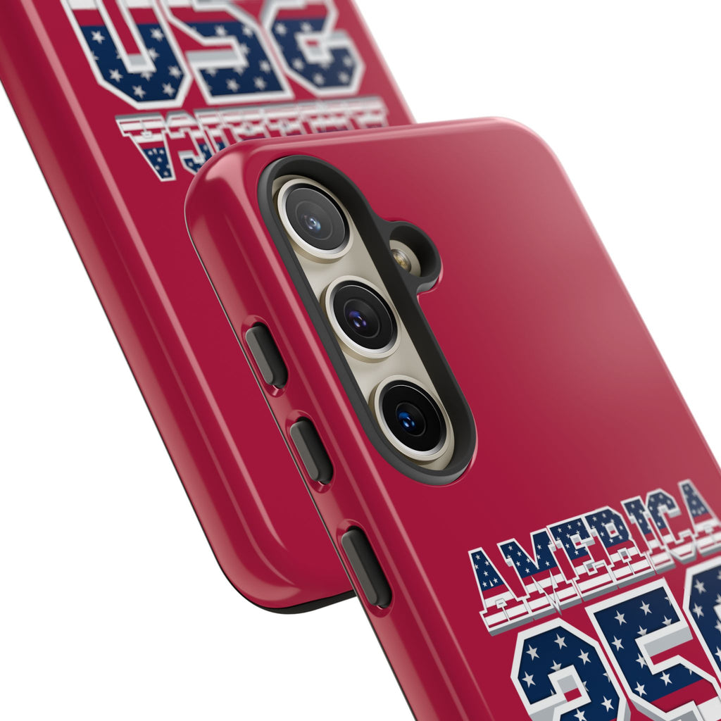 RED America250 Phone Case — Patriotic USA Flag Design