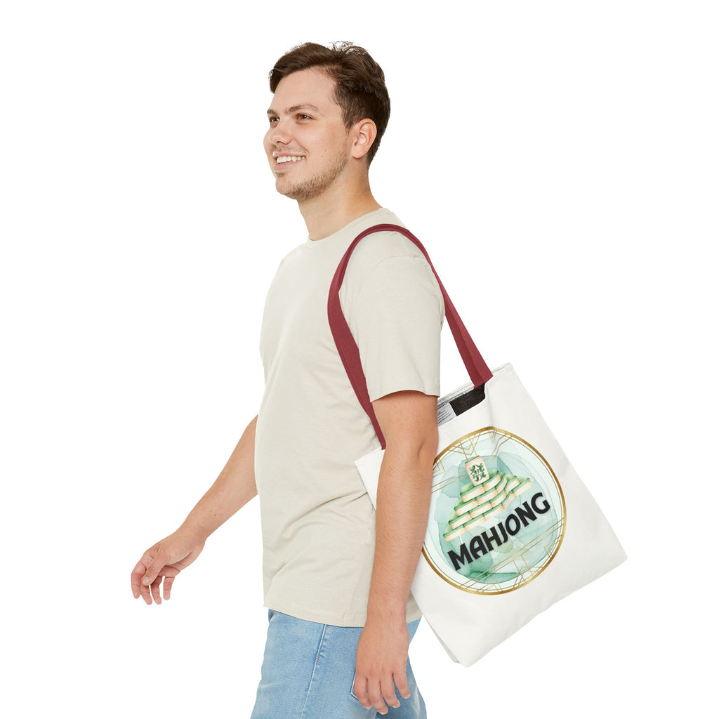 Mahjong Tote Bag — Mahjong Tile Pyramid Canvas Tote for Game Lovers