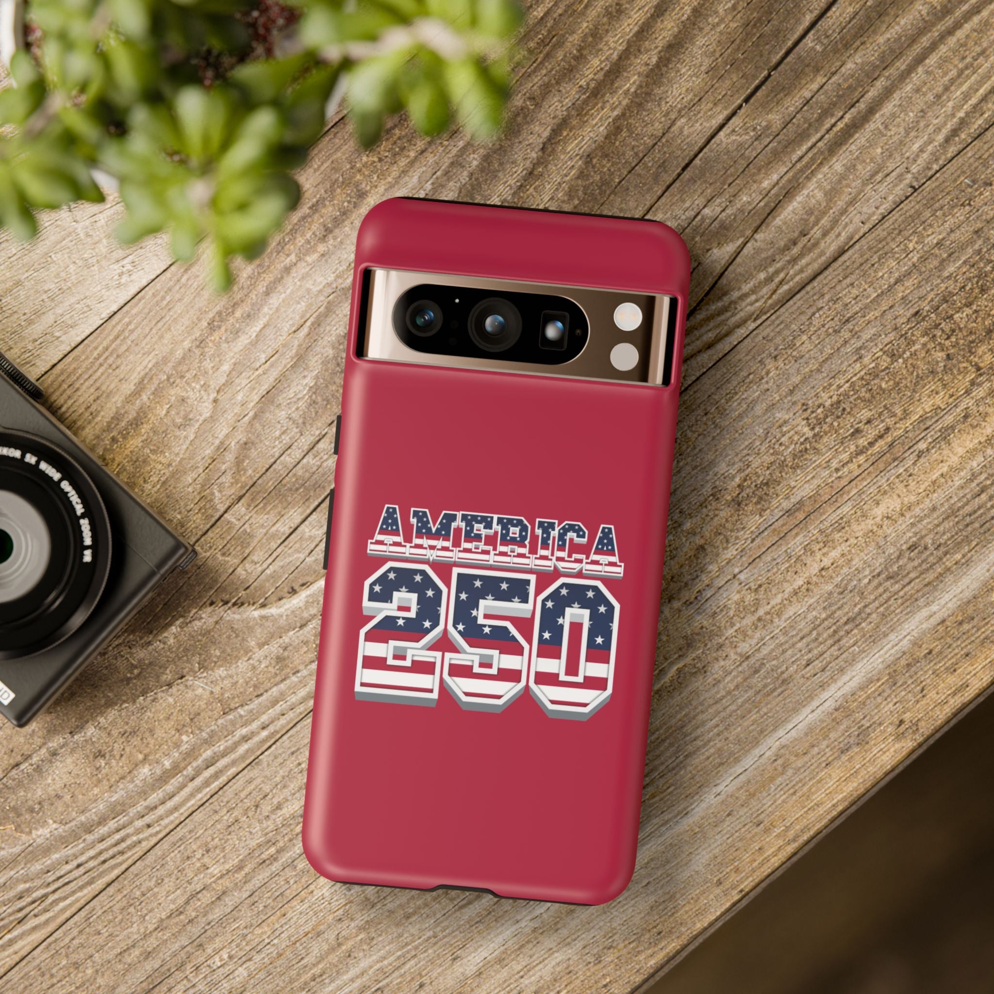 RED America250 Phone Case — Patriotic USA Flag Design