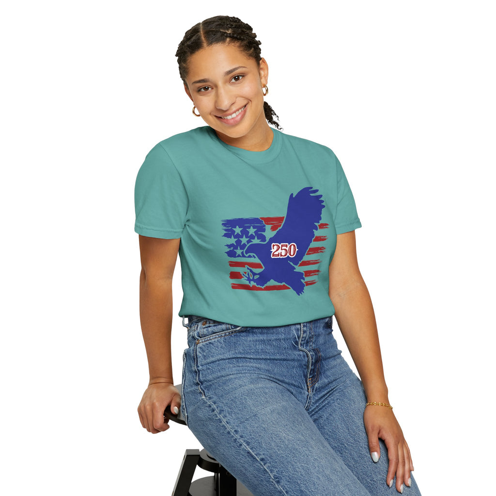 250th Anniversary Eagle T-Shirt with American Flag