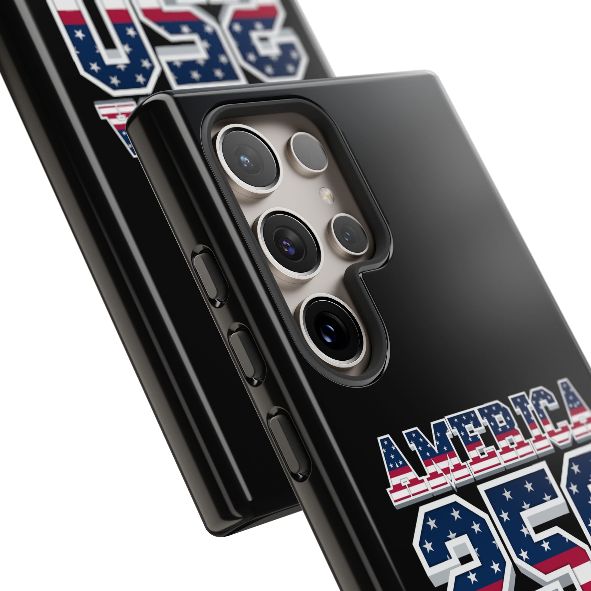 BLACK America250 Phone Case — Patriotic USA Flag Design