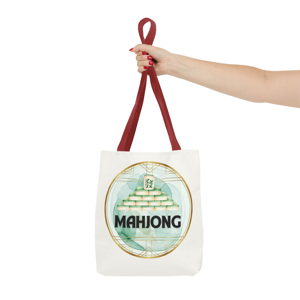 Mahjong Tote Bag — Mahjong Tile Pyramid Canvas Tote for Game Lovers