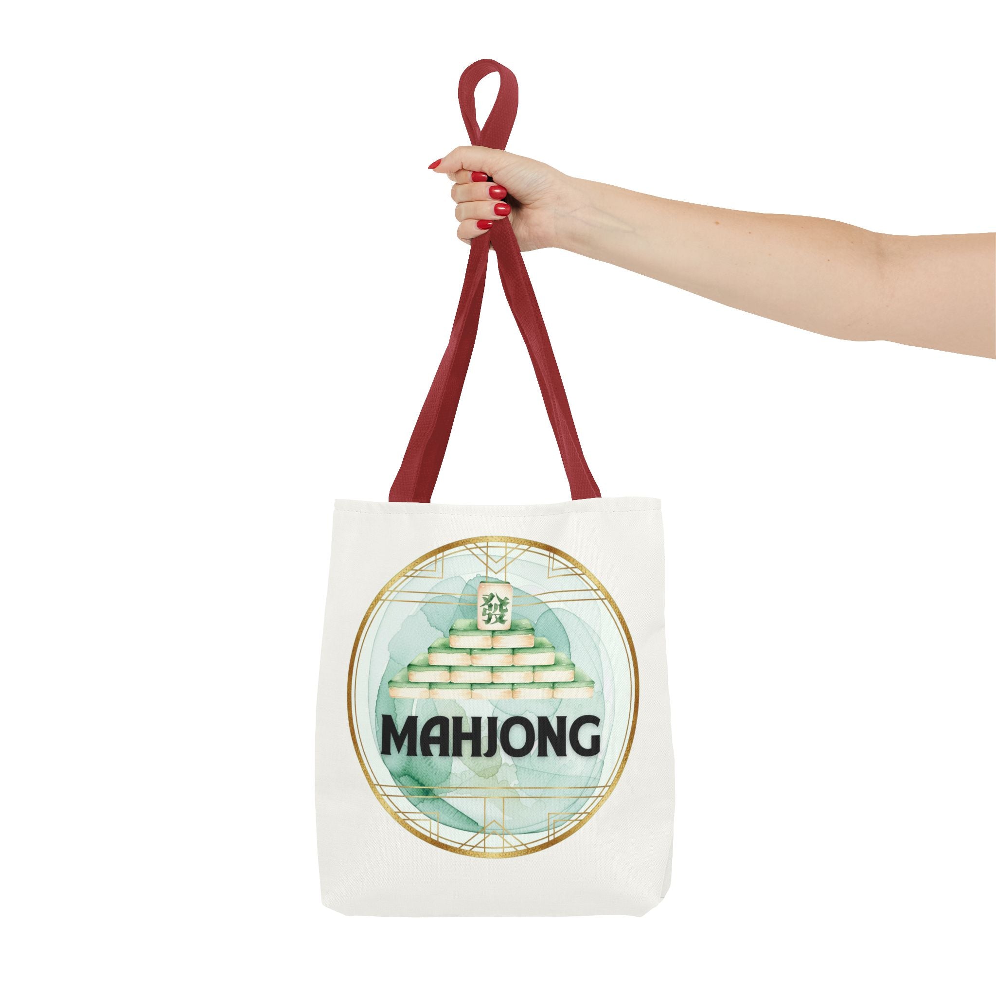 Mahjong Tote Bag — Mahjong Tile Pyramid Canvas Tote for Game Lovers