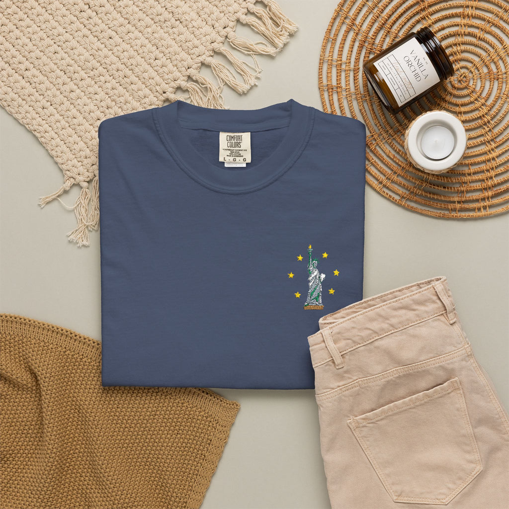 Give me Liberty - Embroidered T-Shirt