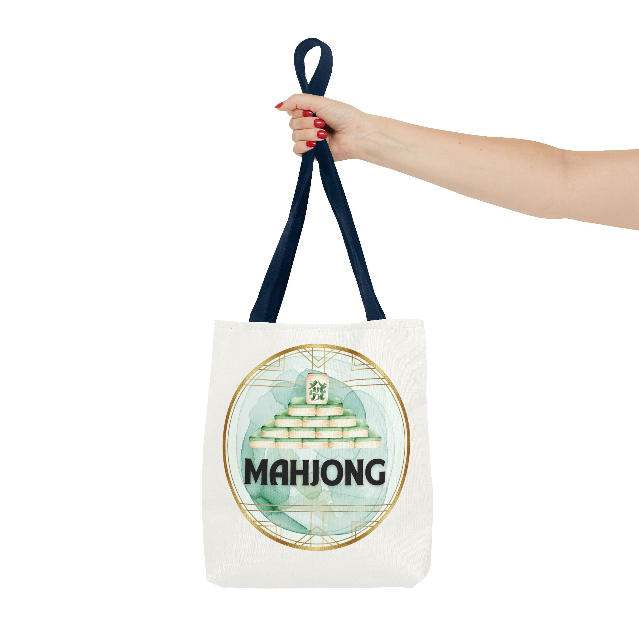 Mahjong Tote Bag — Mahjong Tile Pyramid Canvas Tote for Game Lovers