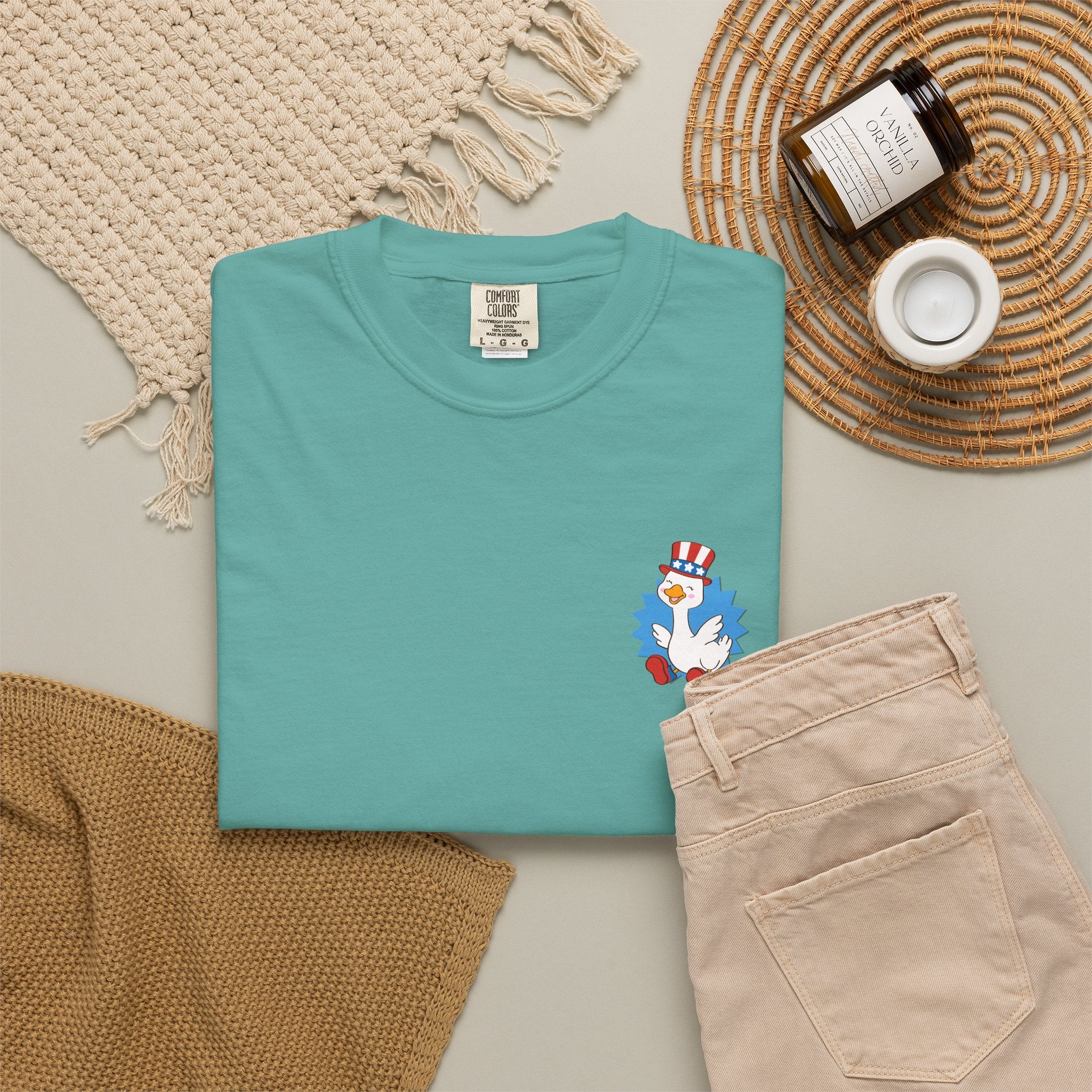 Blue Patriot Duck Graphic Tee