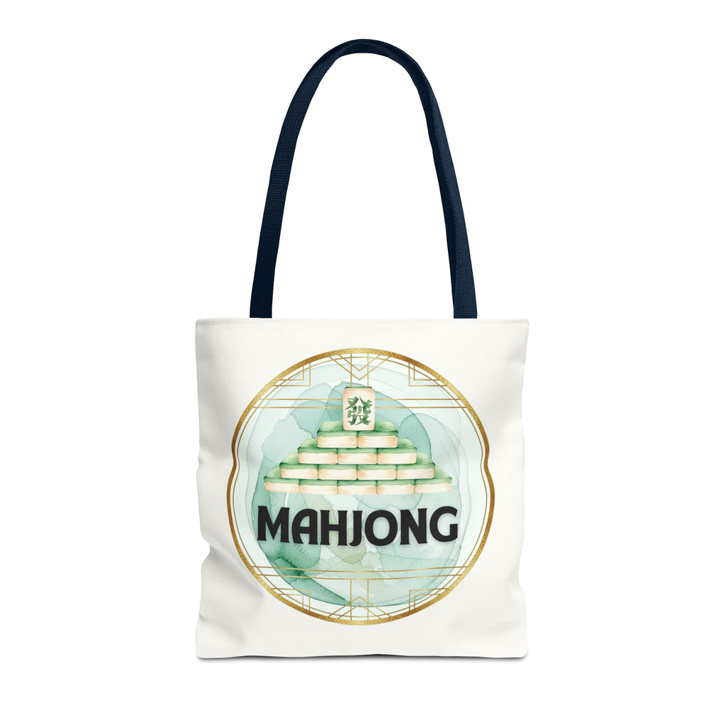 Mahjong Tote Bag — Mahjong Tile Pyramid Canvas Tote for Game Lovers