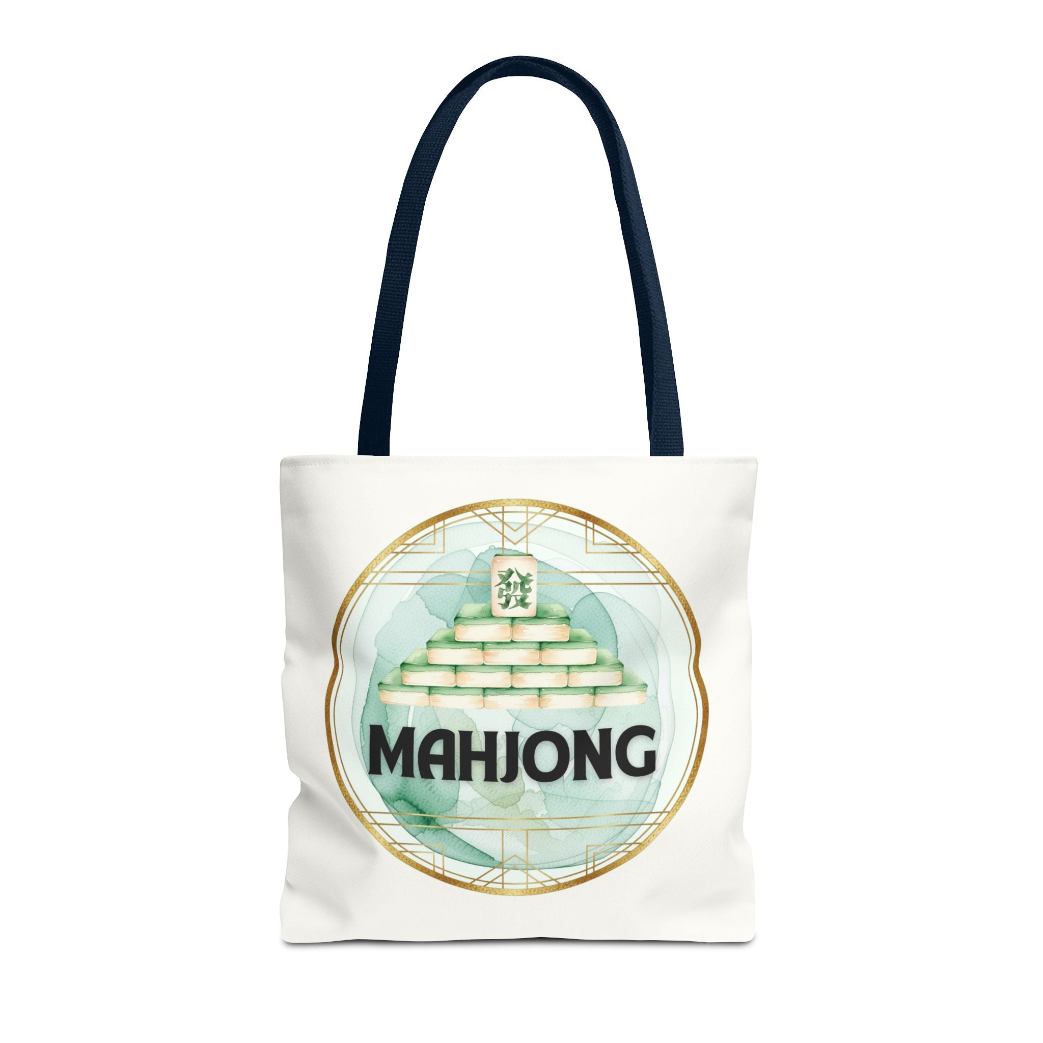 Mahjong Tote Bag — Mahjong Tile Pyramid Canvas Tote for Game Lovers