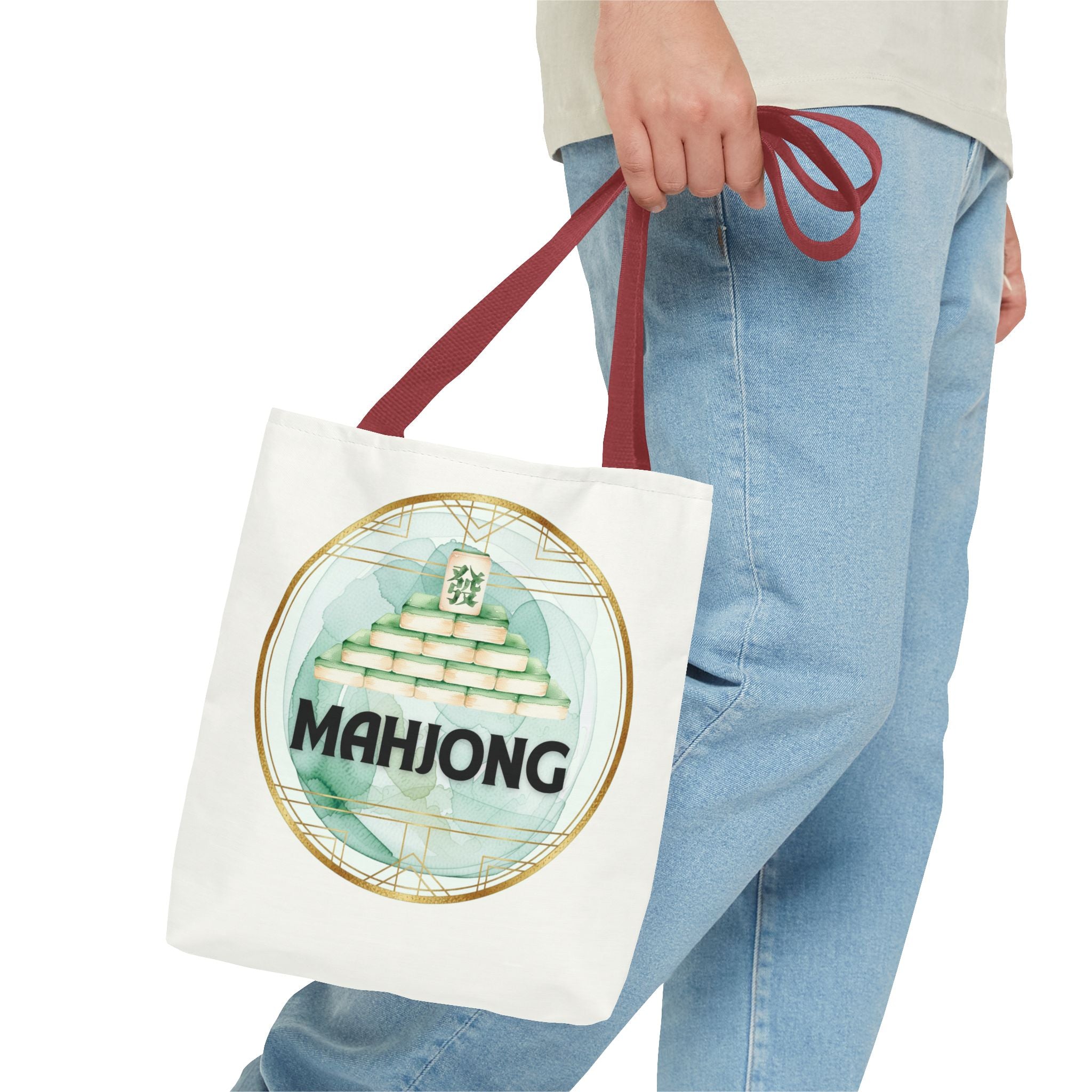 Mahjong Tote Bag — Mahjong Tile Pyramid Canvas Tote for Game Lovers