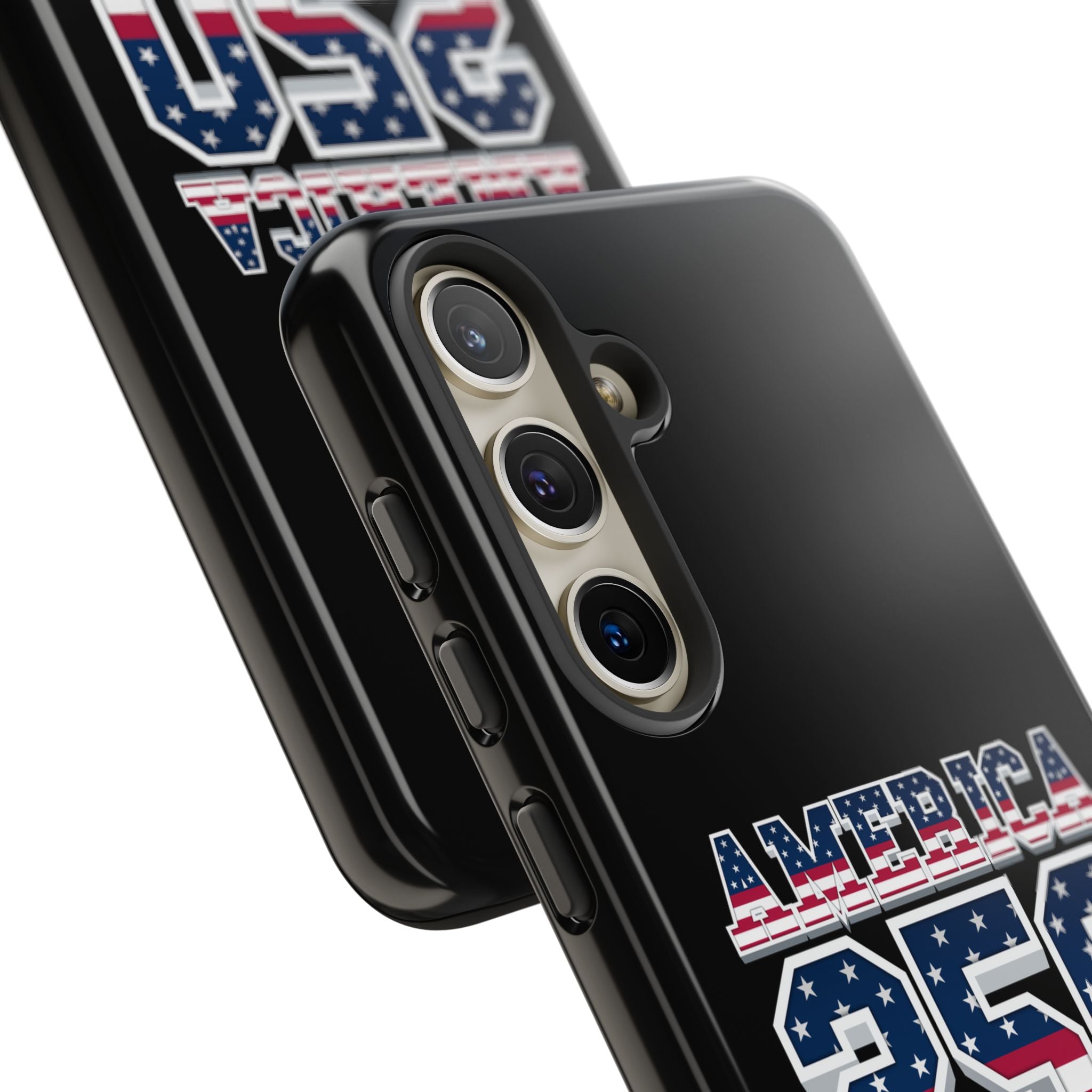 BLACK America250 Phone Case — Patriotic USA Flag Design