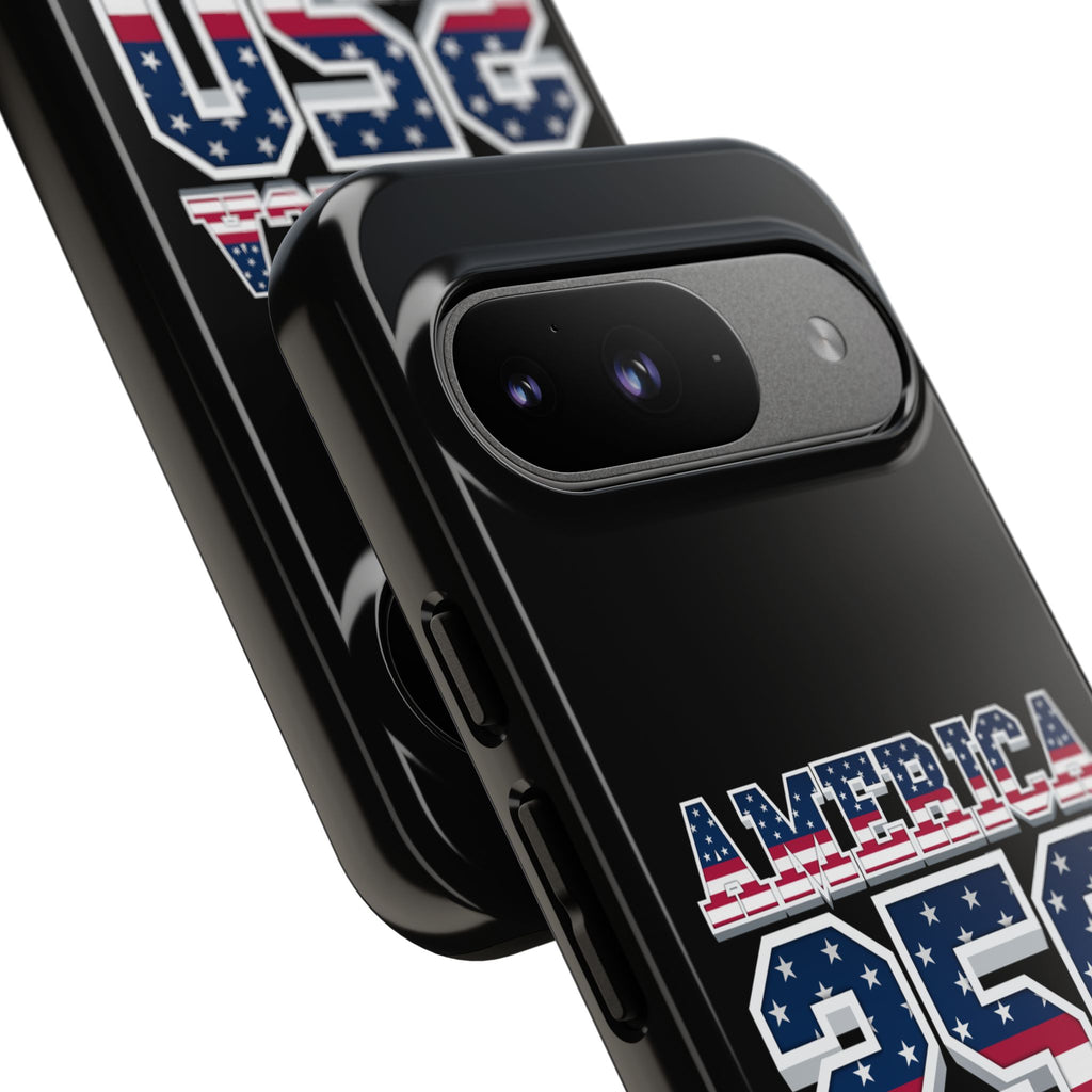 BLACK America250 Phone Case — Patriotic USA Flag Design