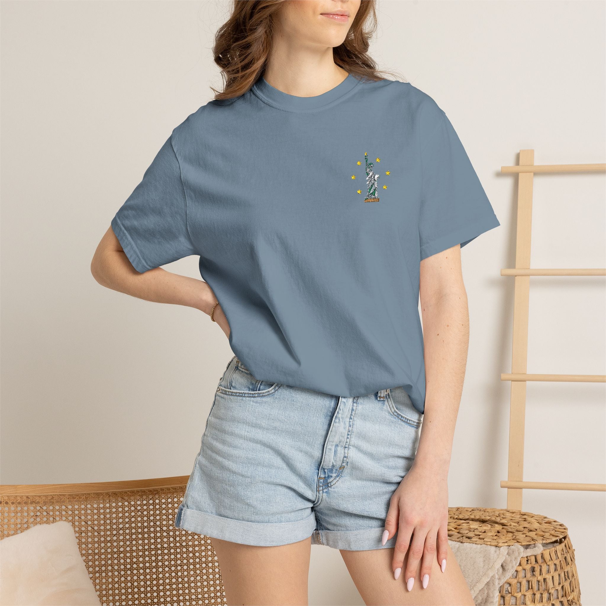 Give me Liberty - Embroidered T-Shirt