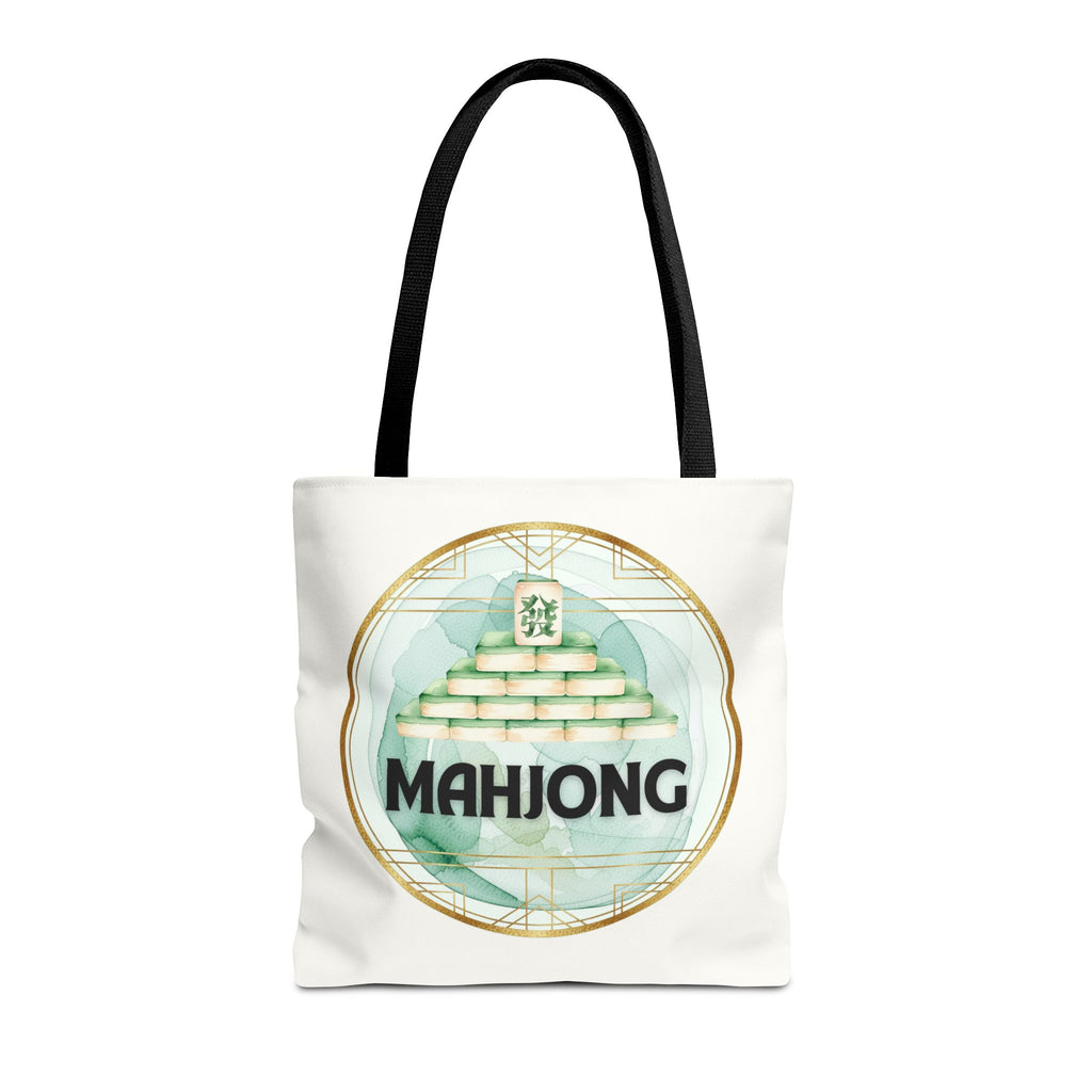 Mahjong Tote Bag — Mahjong Tile Pyramid Canvas Tote for Game Lovers