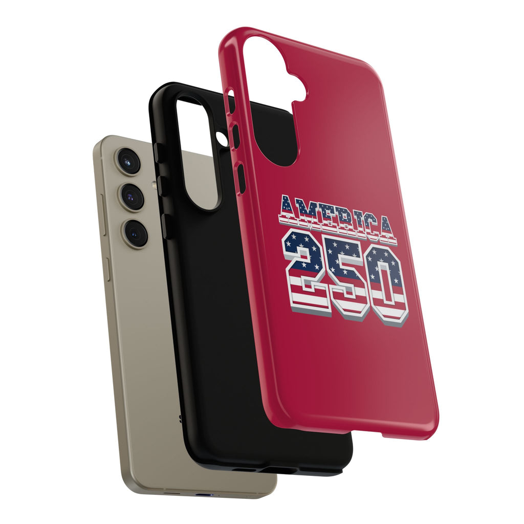RED America250 Phone Case — Patriotic USA Flag Design