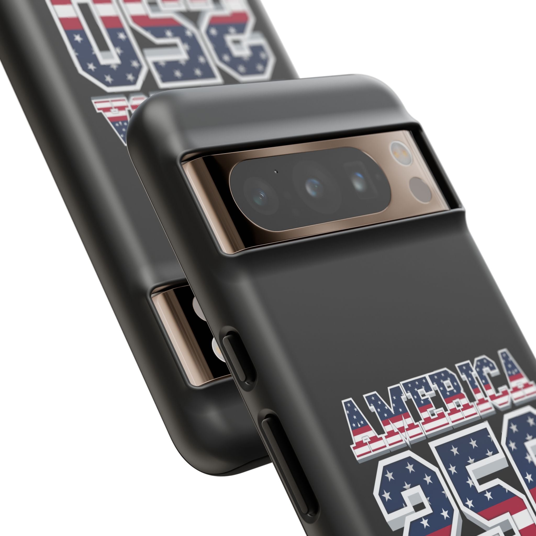 BLACK America250 Phone Case — Patriotic USA Flag Design