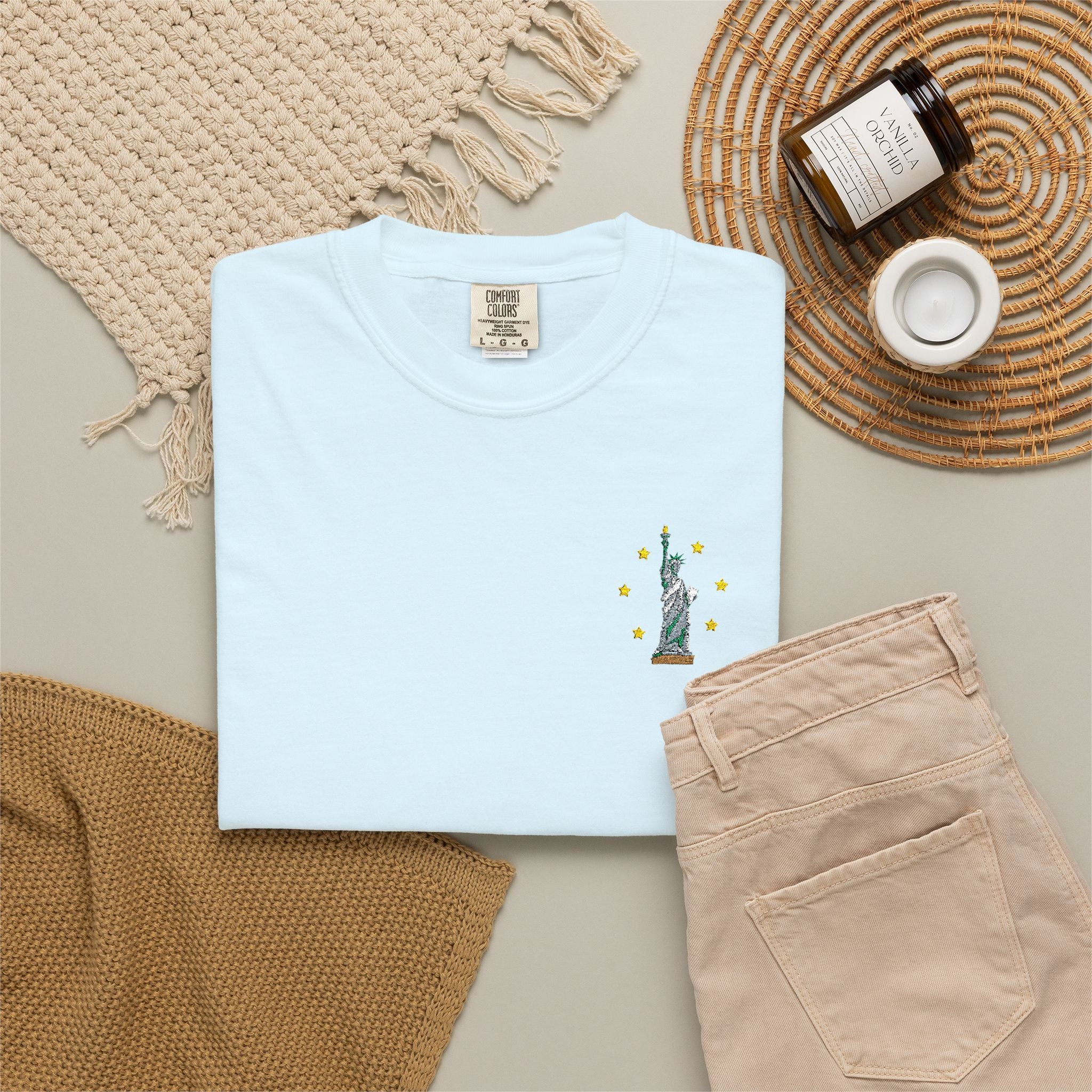 Give me Liberty - Embroidered T-Shirt
