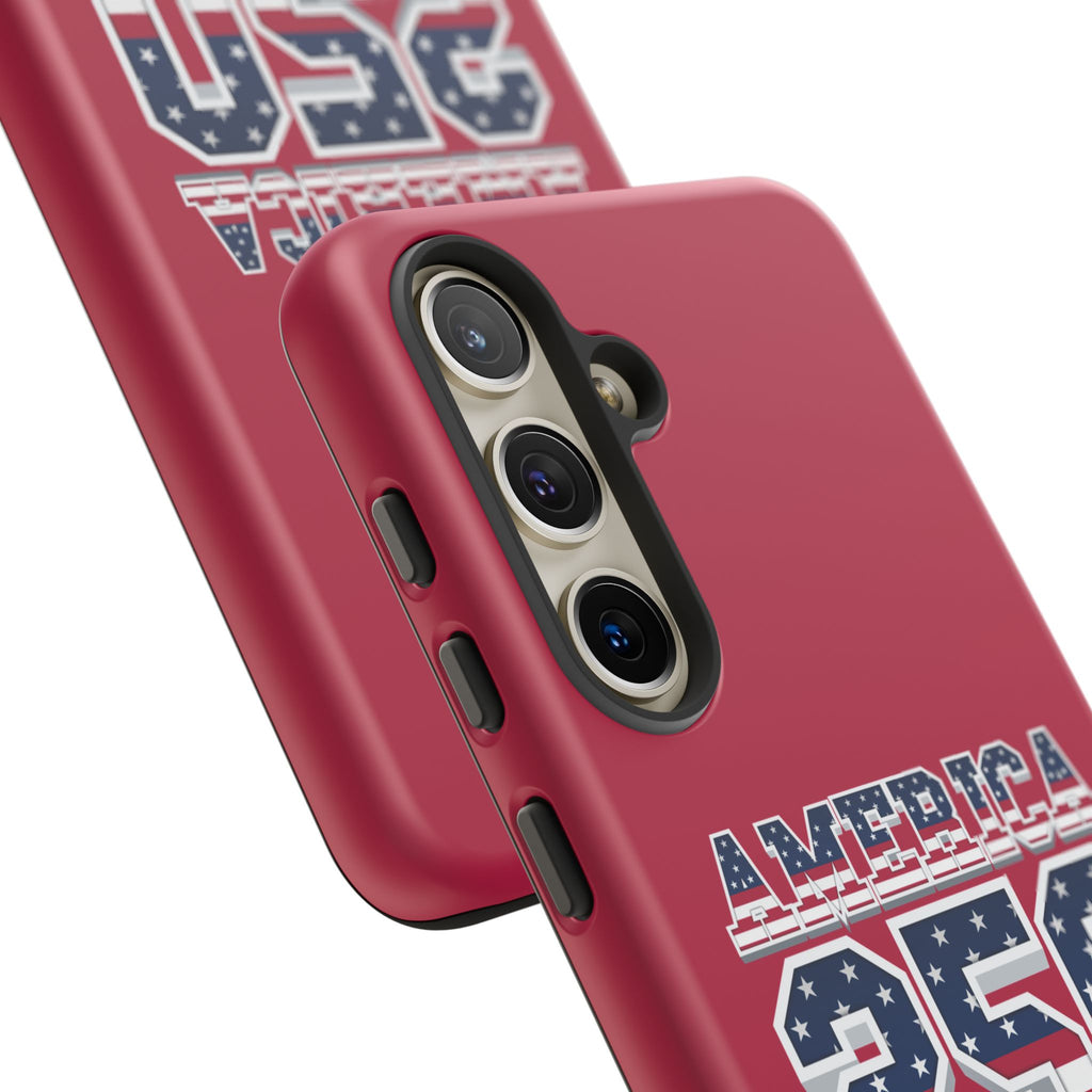 RED America250 Phone Case — Patriotic USA Flag Design
