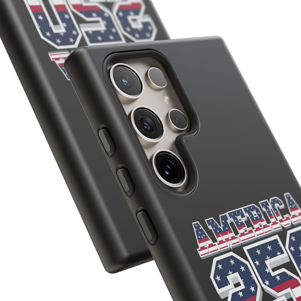 BLACK America250 Phone Case — Patriotic USA Flag Design