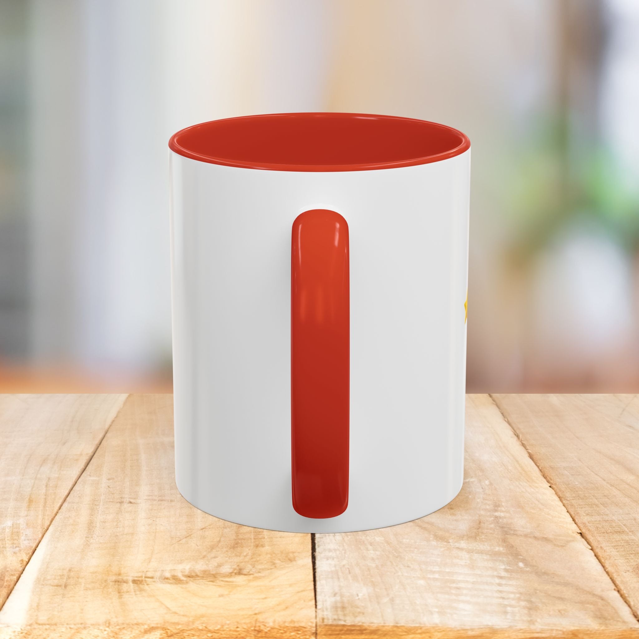 Mahjong Accent Coffee Mug — Retro Sun & Wave Mahjong Tiles Design (11/15oz)
