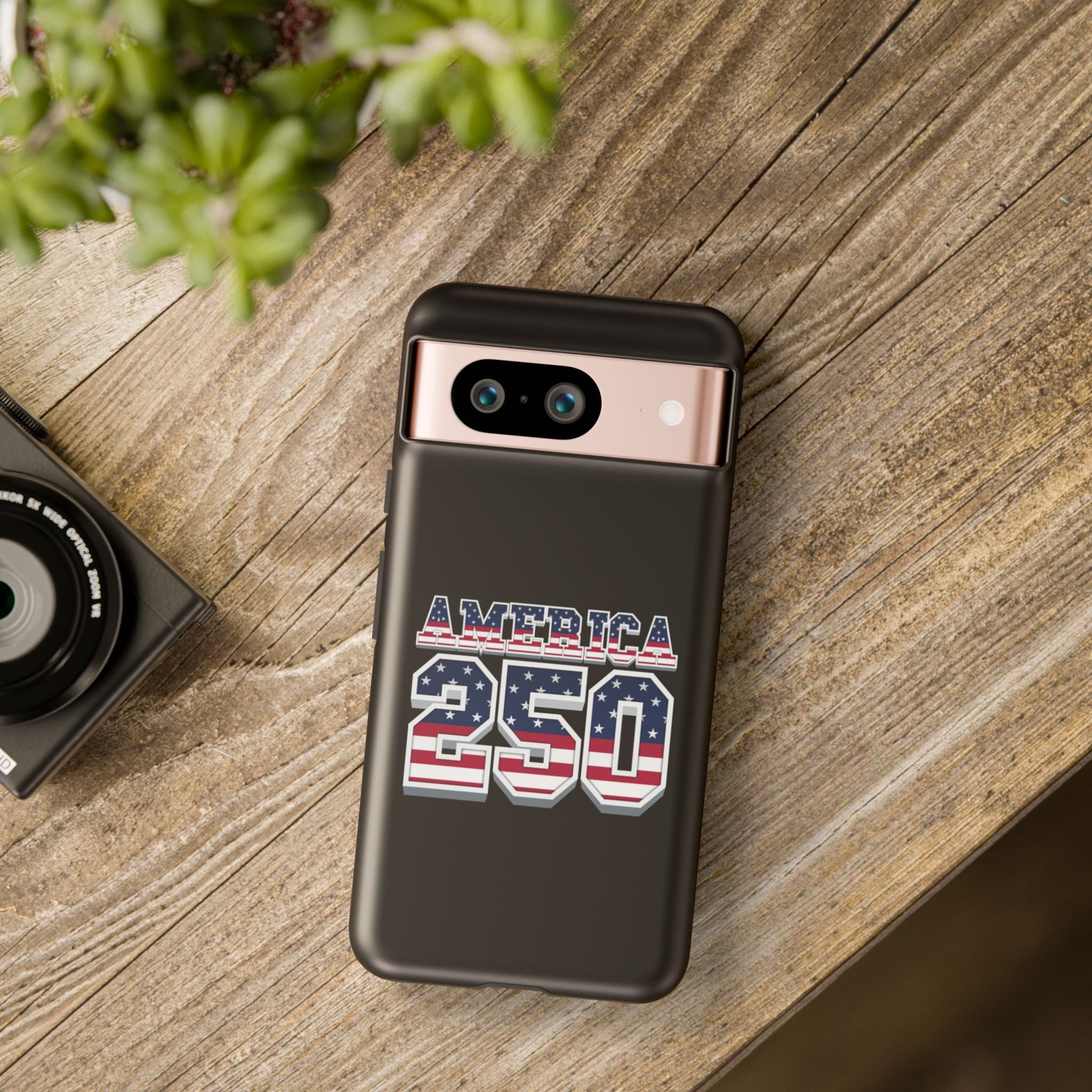 BLACK America250 Phone Case — Patriotic USA Flag Design