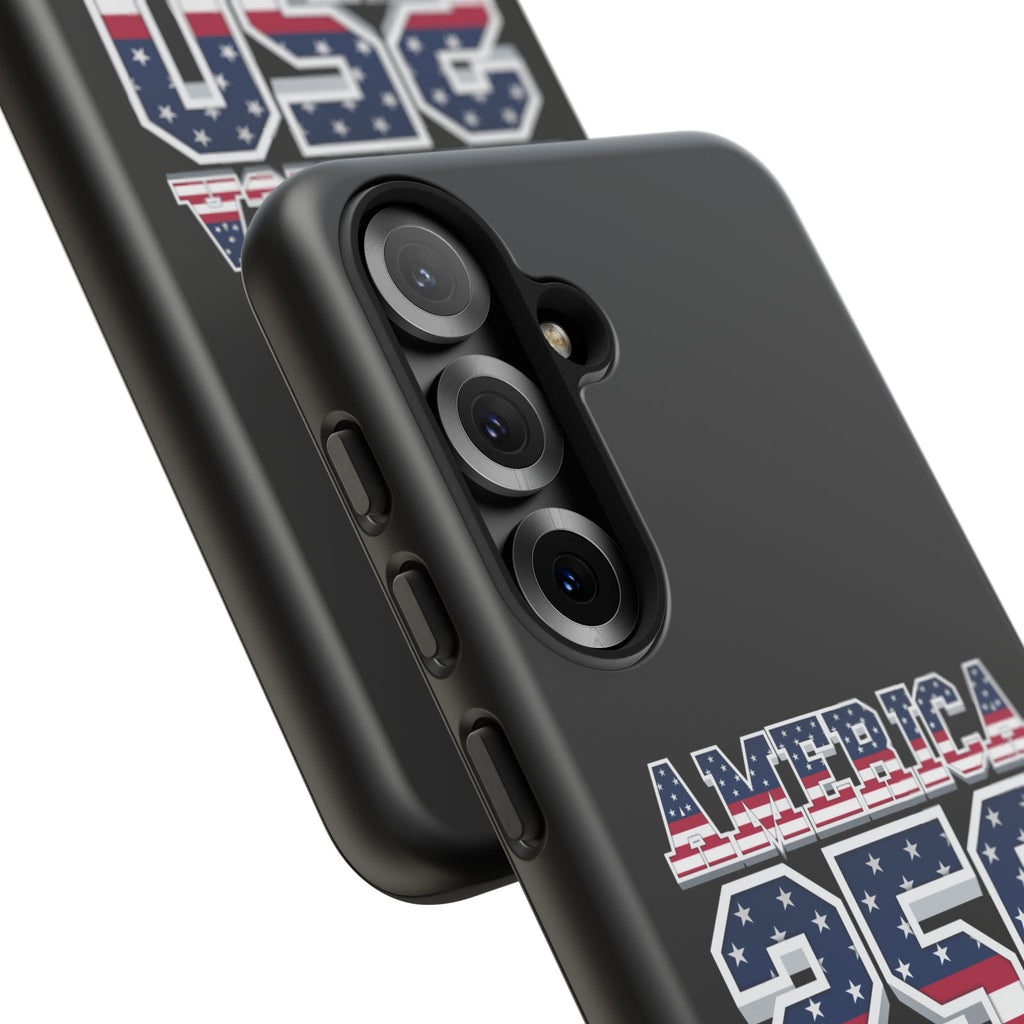 BLACK America250 Phone Case — Patriotic USA Flag Design