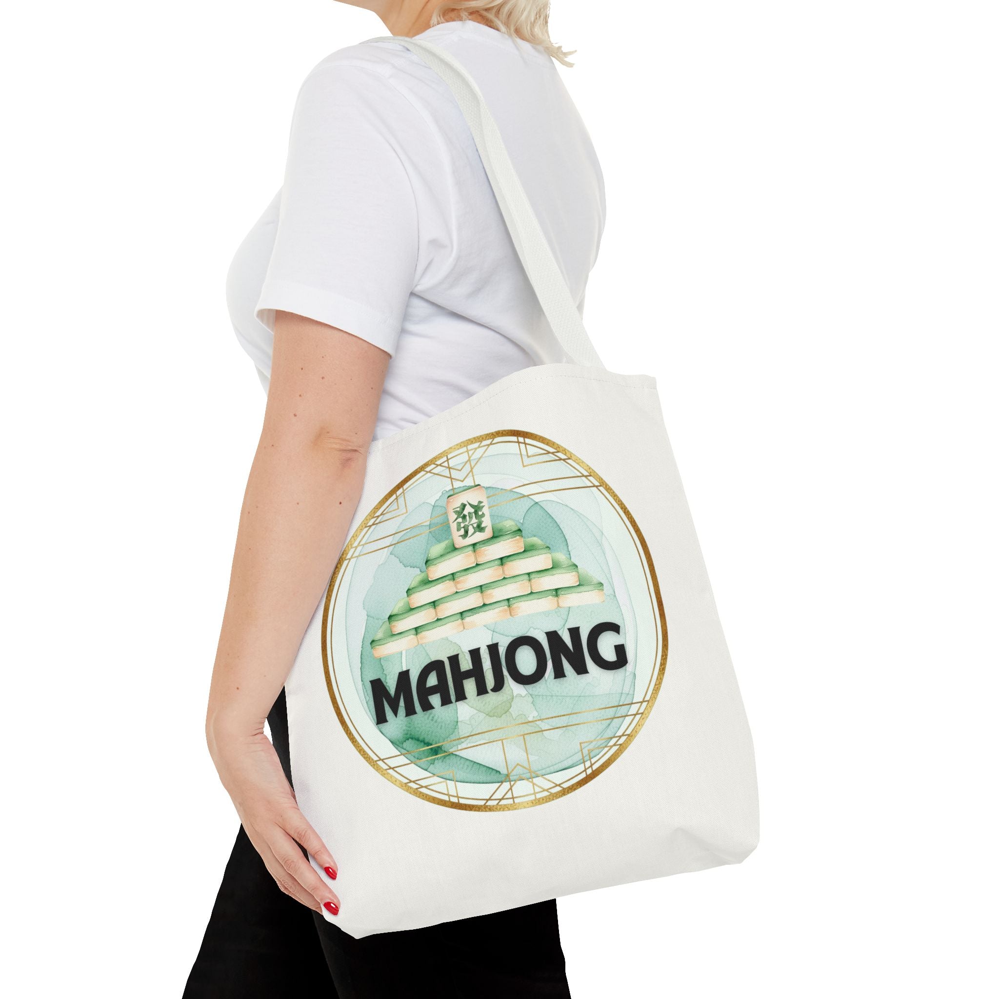 Mahjong Tote Bag — Mahjong Tile Pyramid Canvas Tote for Game Lovers