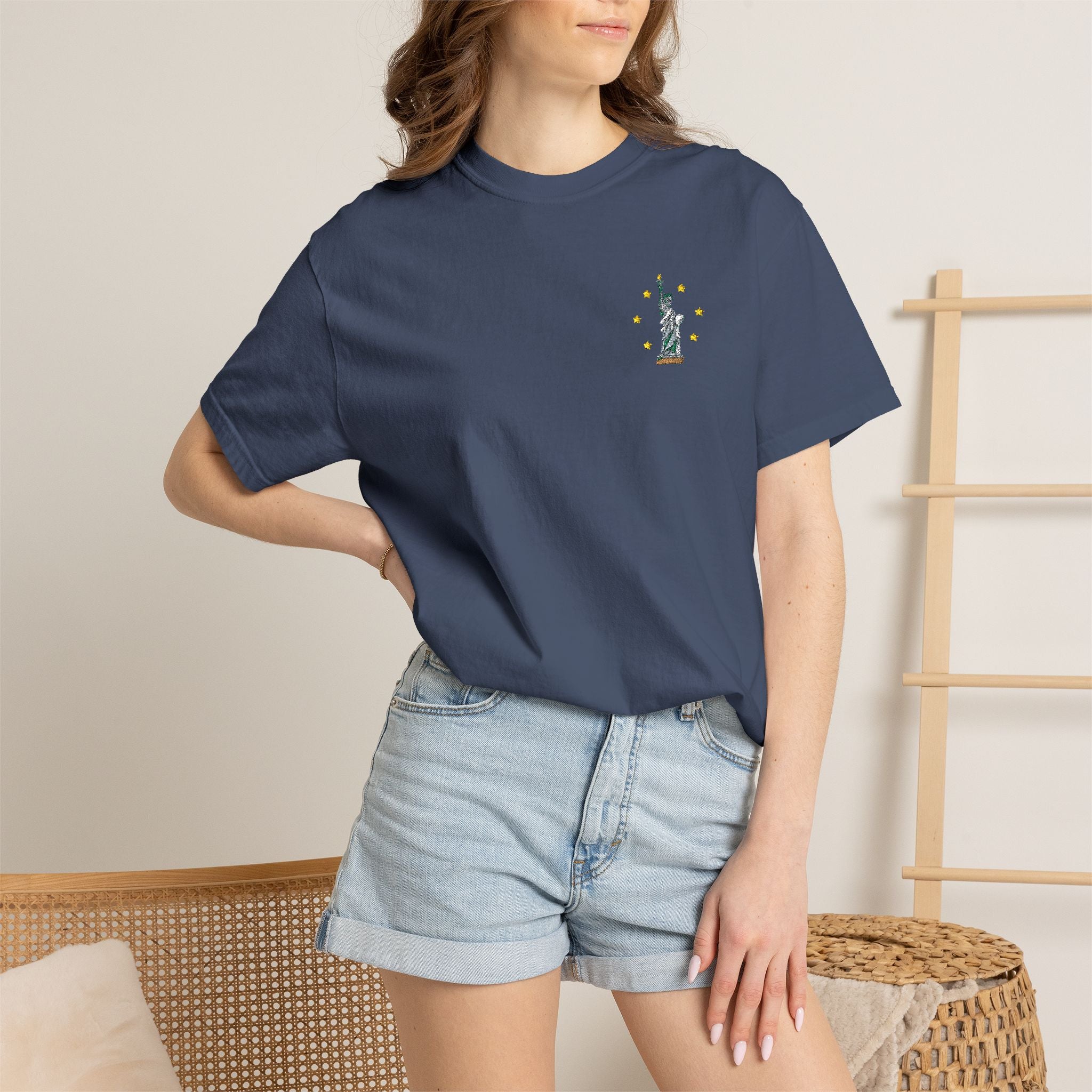 Give me Liberty - Embroidered T-Shirt