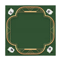 Mahjong Night Tablecloth — Green Asian-Inspired Game Table Cover