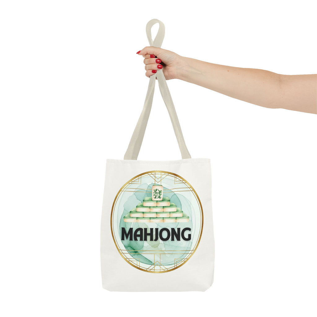 Mahjong Tote Bag — Mahjong Tile Pyramid Canvas Tote for Game Lovers