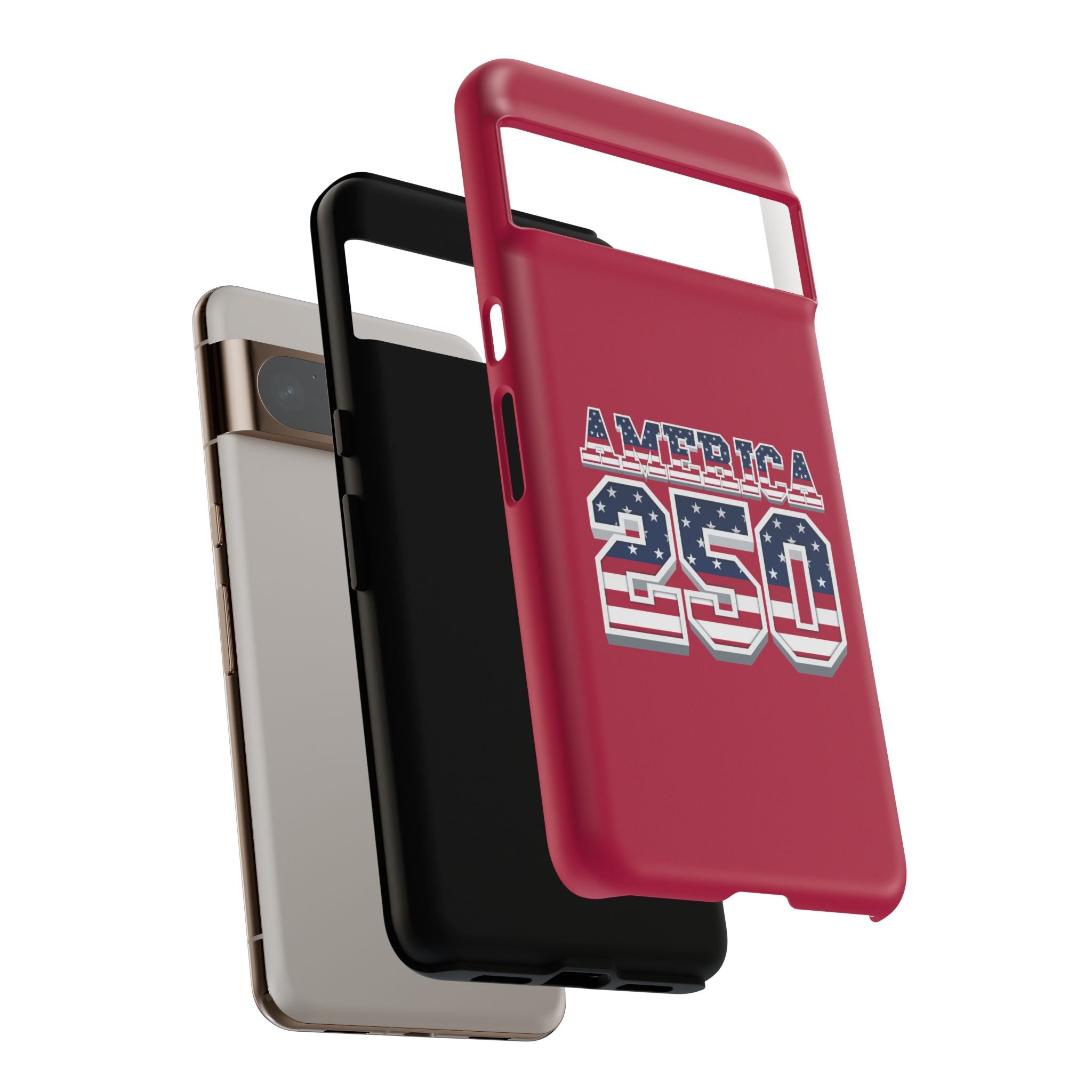 RED America250 Phone Case — Patriotic USA Flag Design