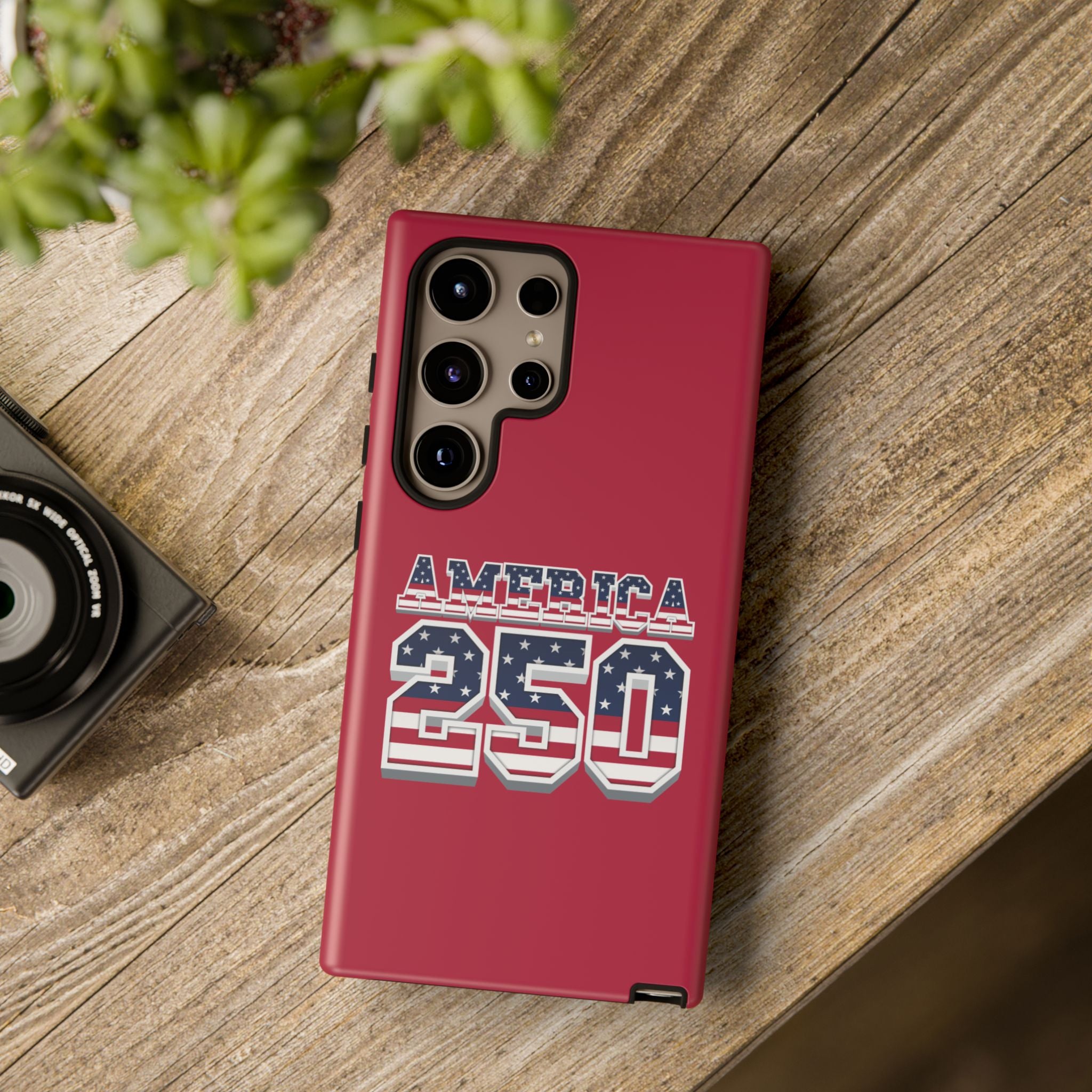 RED America250 Phone Case — Patriotic USA Flag Design
