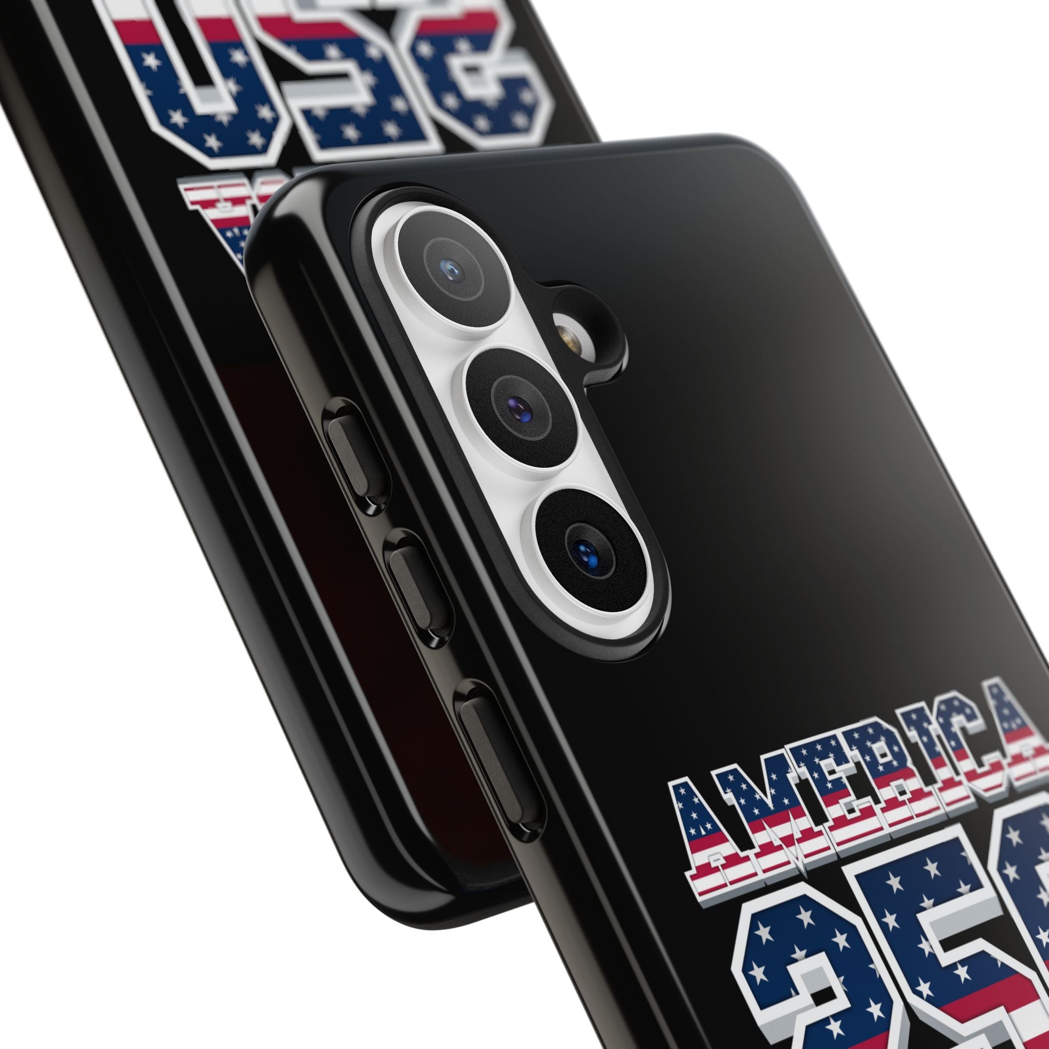BLACK America250 Phone Case — Patriotic USA Flag Design