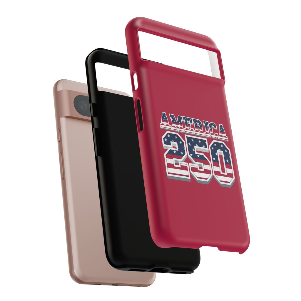 RED America250 Phone Case — Patriotic USA Flag Design