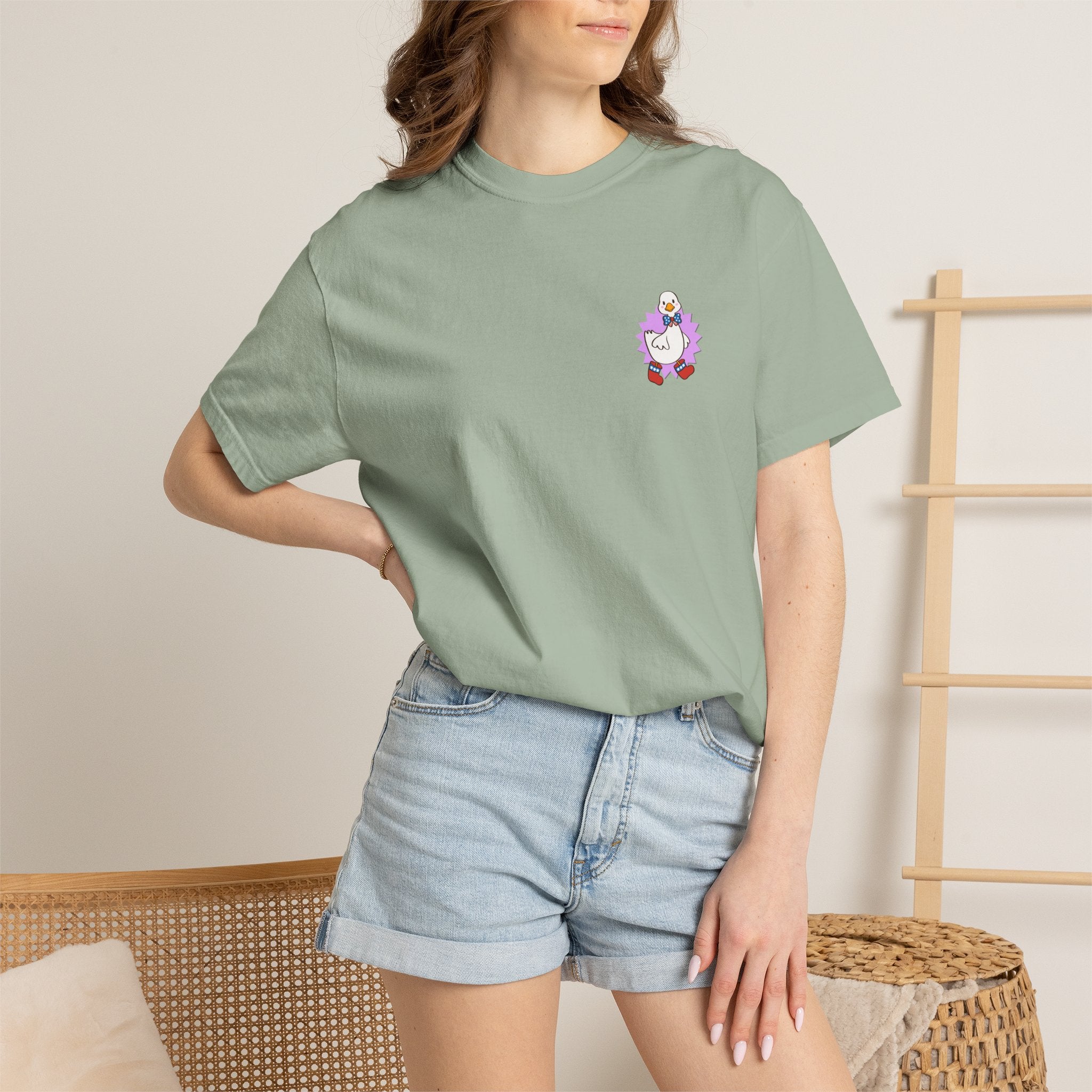 Lilac Patriot Duck Graphic Tee