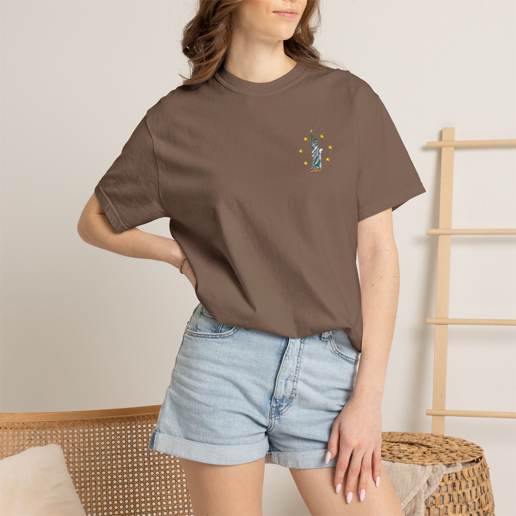 Give me Liberty - Embroidered T-Shirt