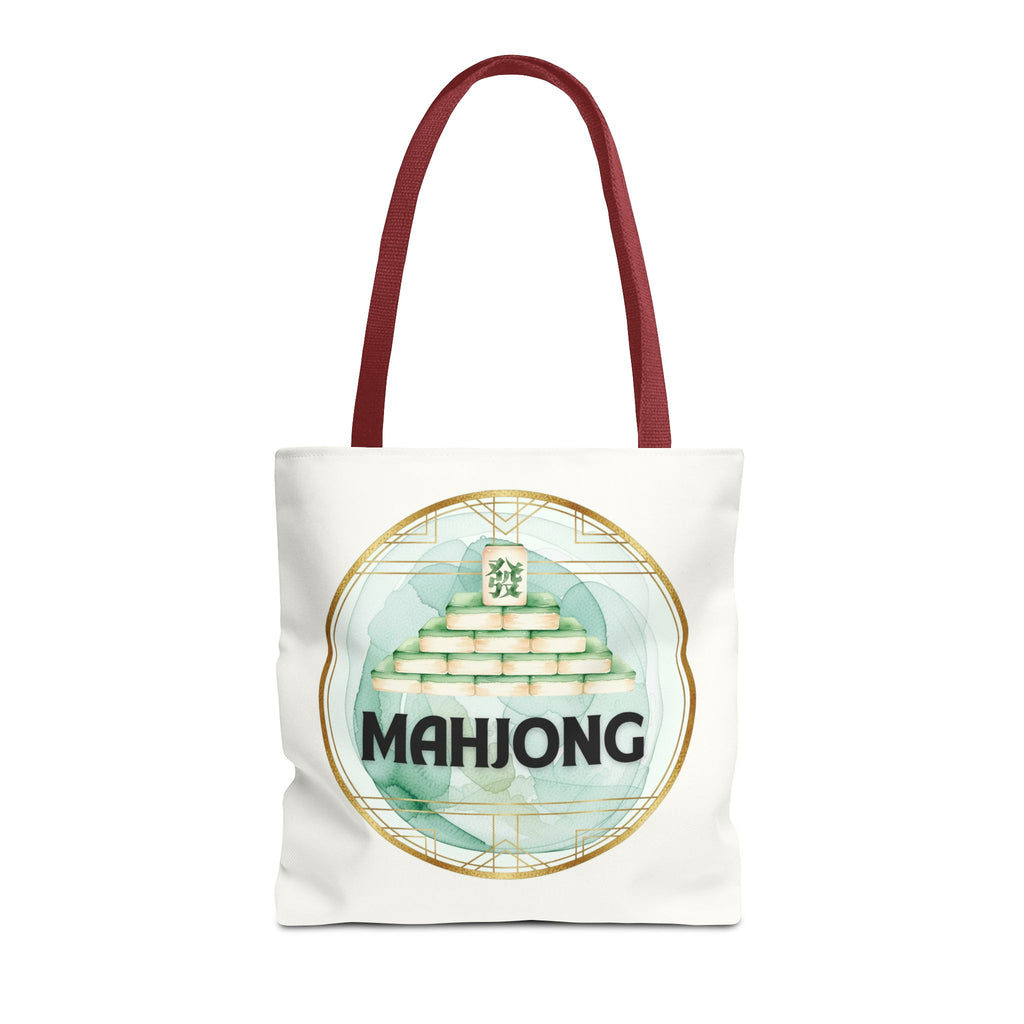 Mahjong Tote Bag — Mahjong Tile Pyramid Canvas Tote for Game Lovers