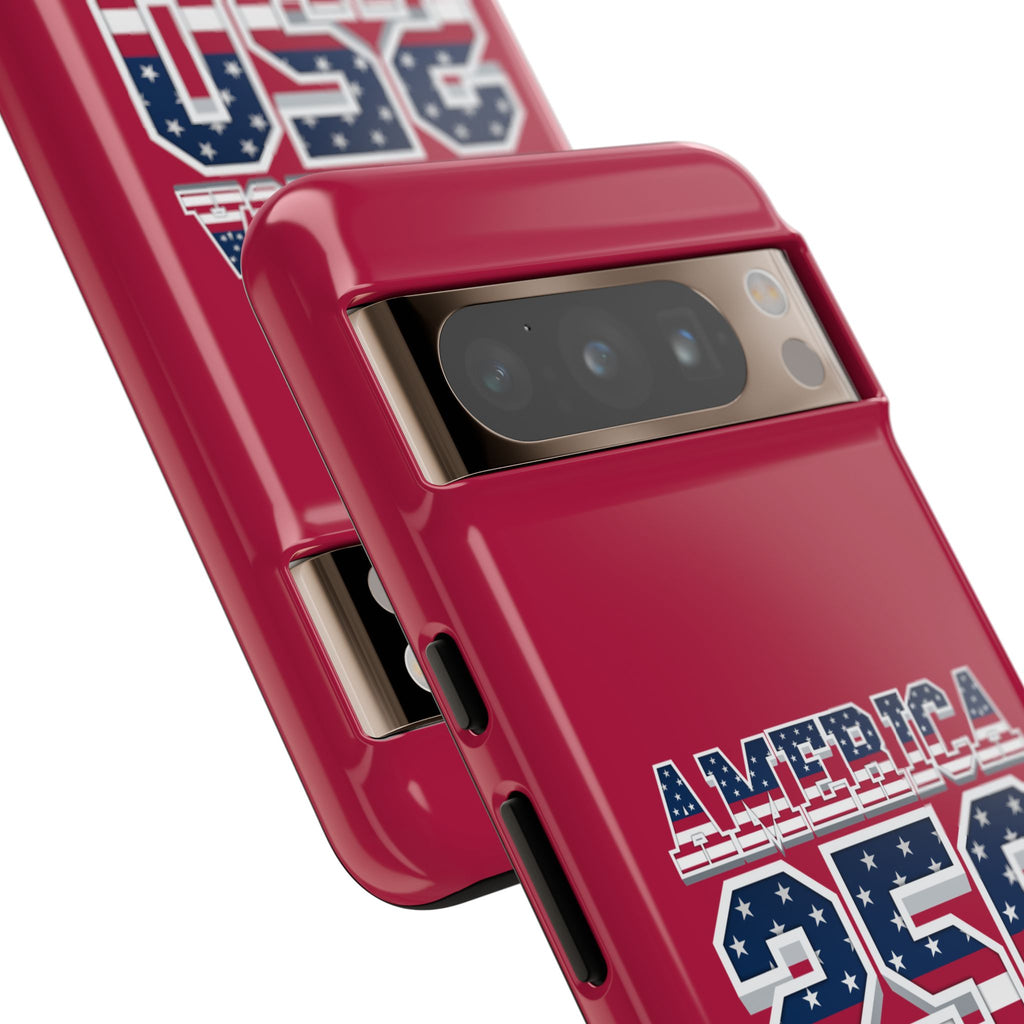 RED America250 Phone Case — Patriotic USA Flag Design