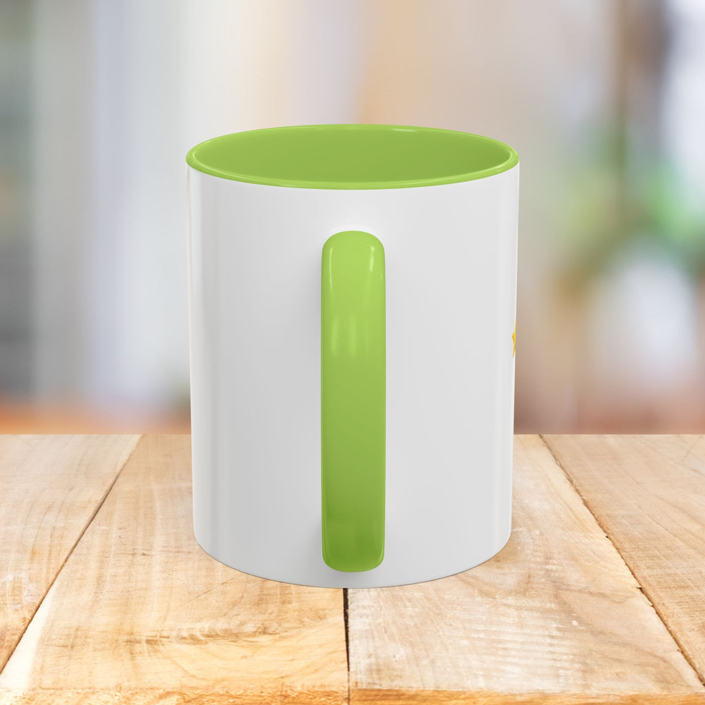 Mahjong Accent Coffee Mug — Retro Sun & Wave Mahjong Tiles Design (11/15oz)