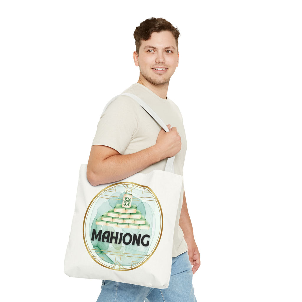 Mahjong Tote Bag — Mahjong Tile Pyramid Canvas Tote for Game Lovers