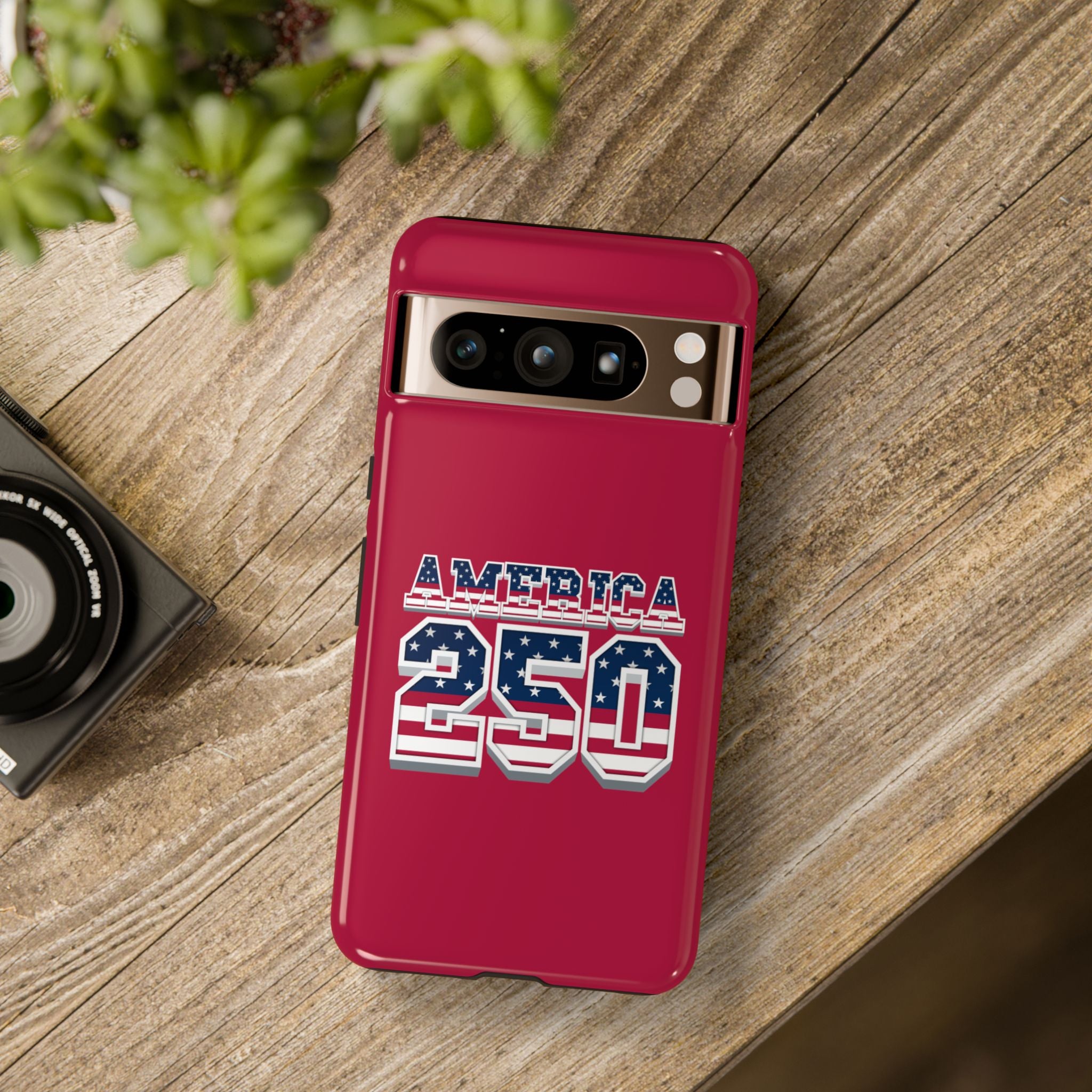 RED America250 Phone Case — Patriotic USA Flag Design