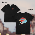 Mahjong Wave Graphic Tee — Retro Sun Mahjong Tiles Oversized T-Shirt